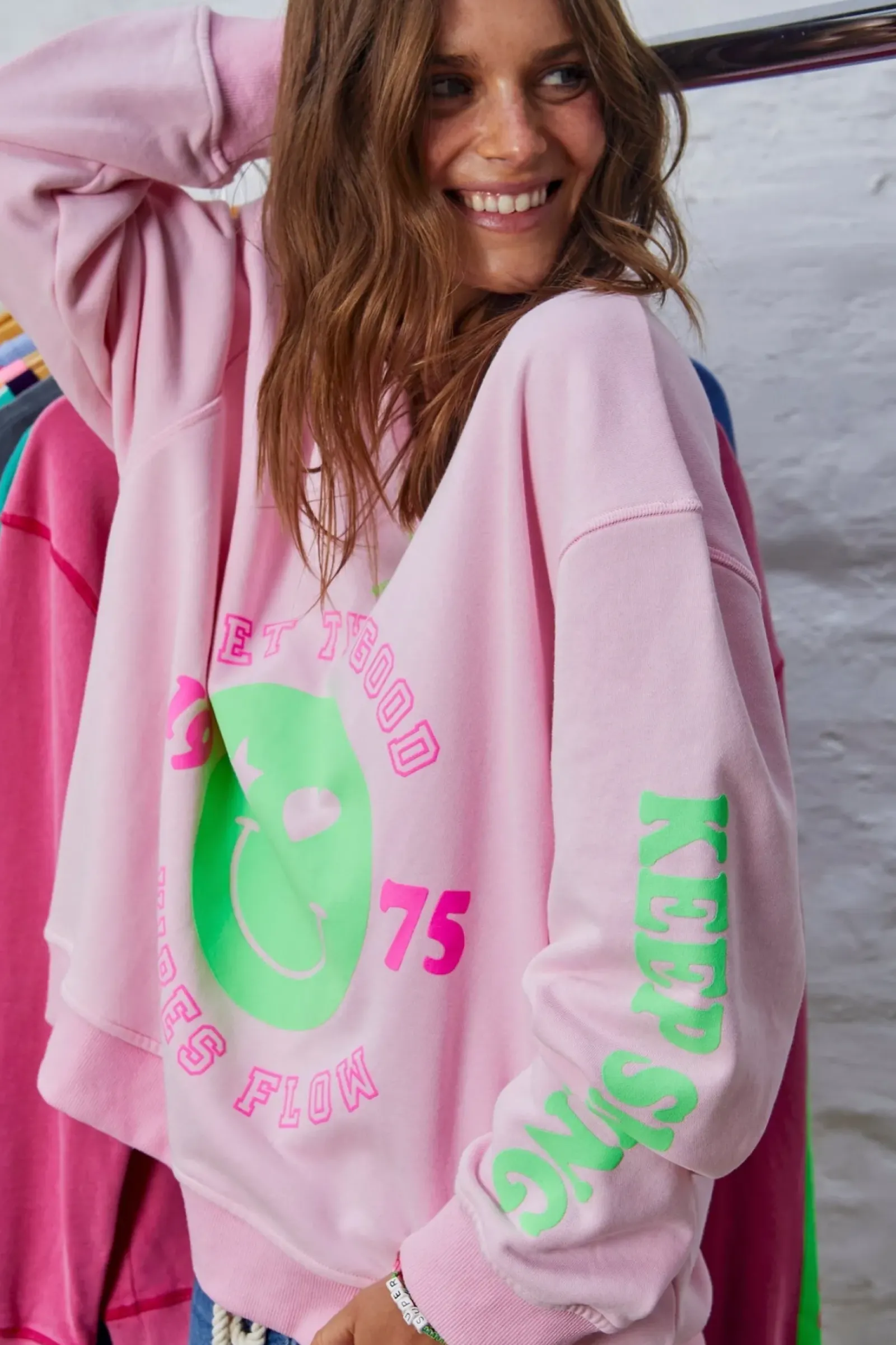 Hammill & Co Hammil & Co Happy Sweat - Pink Outlet