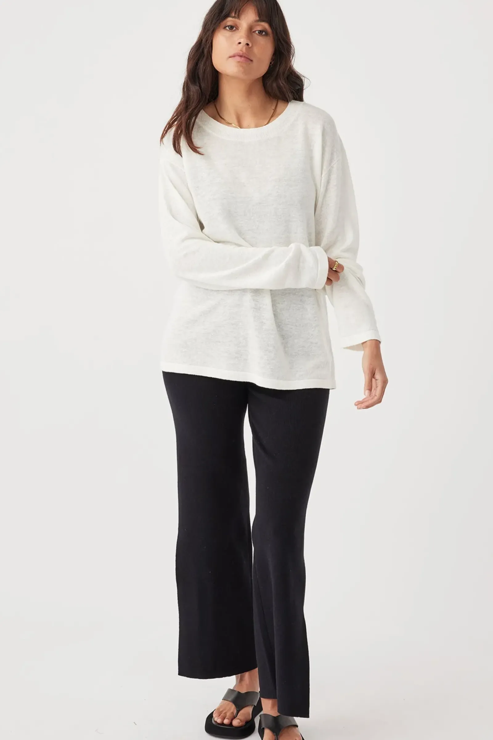 ARCAA Hugo Long Sleeve T-Shirt - Cream Outlet