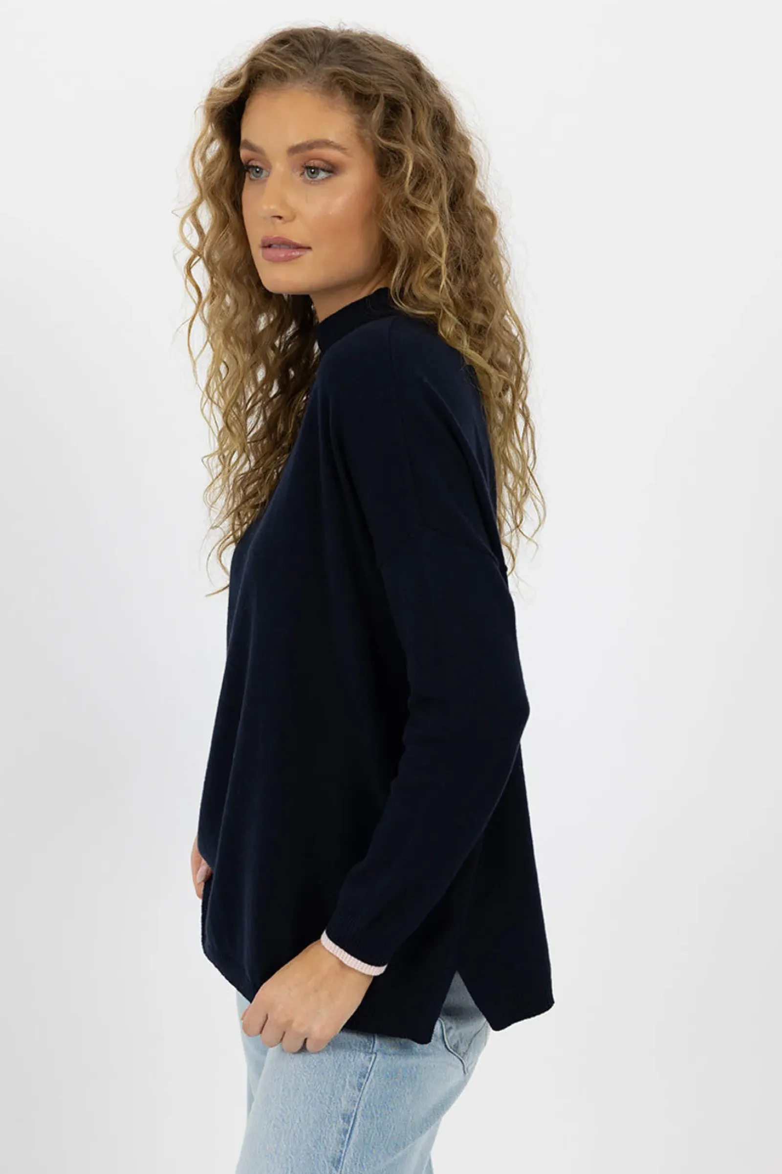 Humidity Heidi Knit Top - Navy Sale