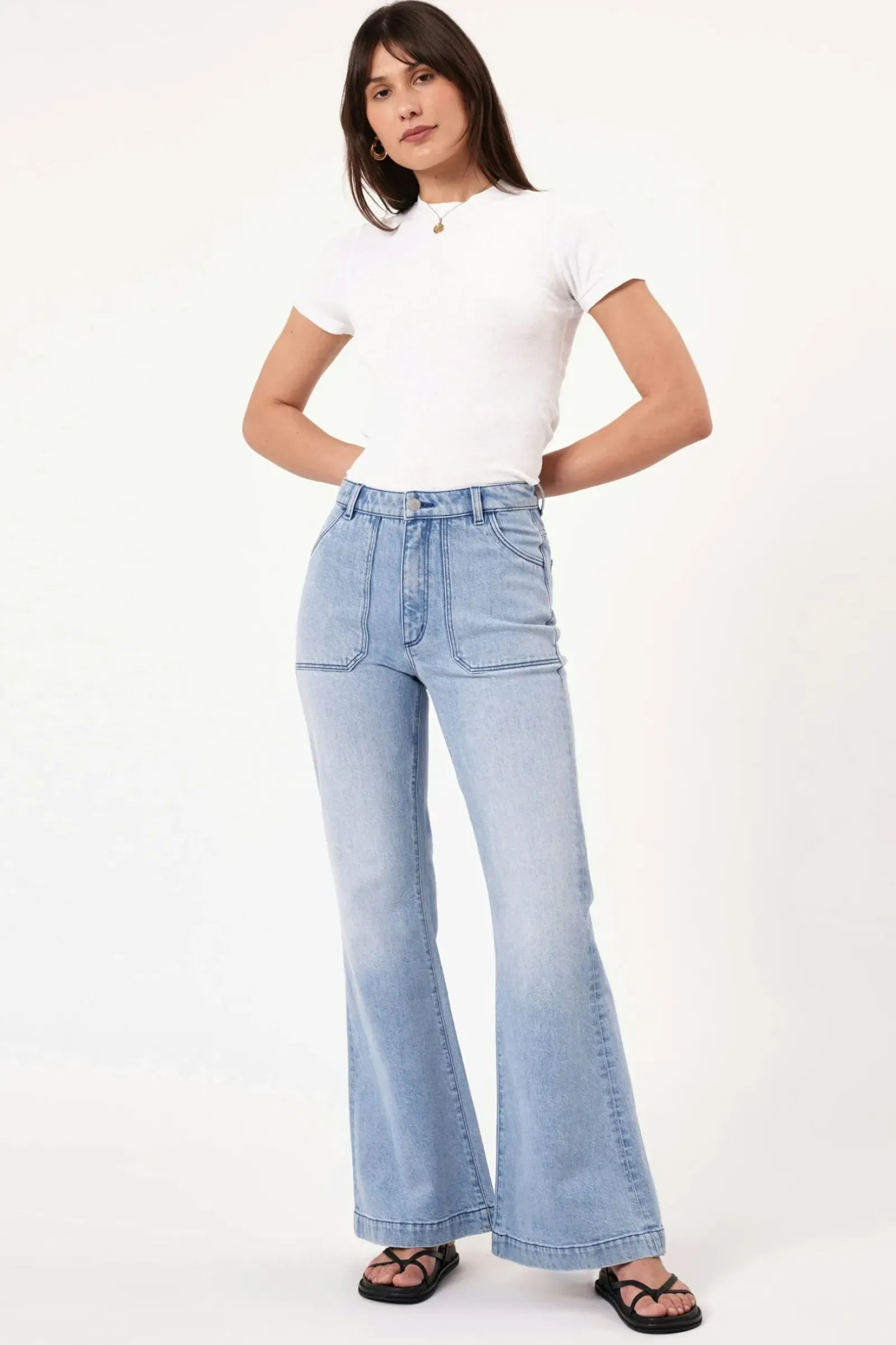 Rolla's Rolla's Eastcoast Flare Faded Blue - Light Vintage Blue New