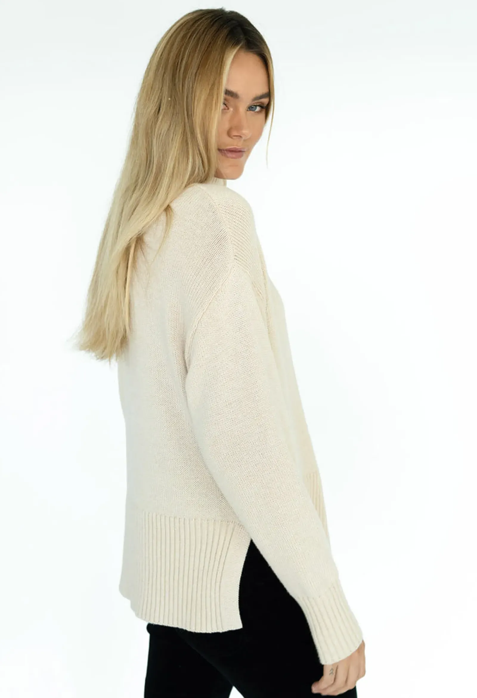 Humidity Gabriel Zip Jumper - Sand Hot