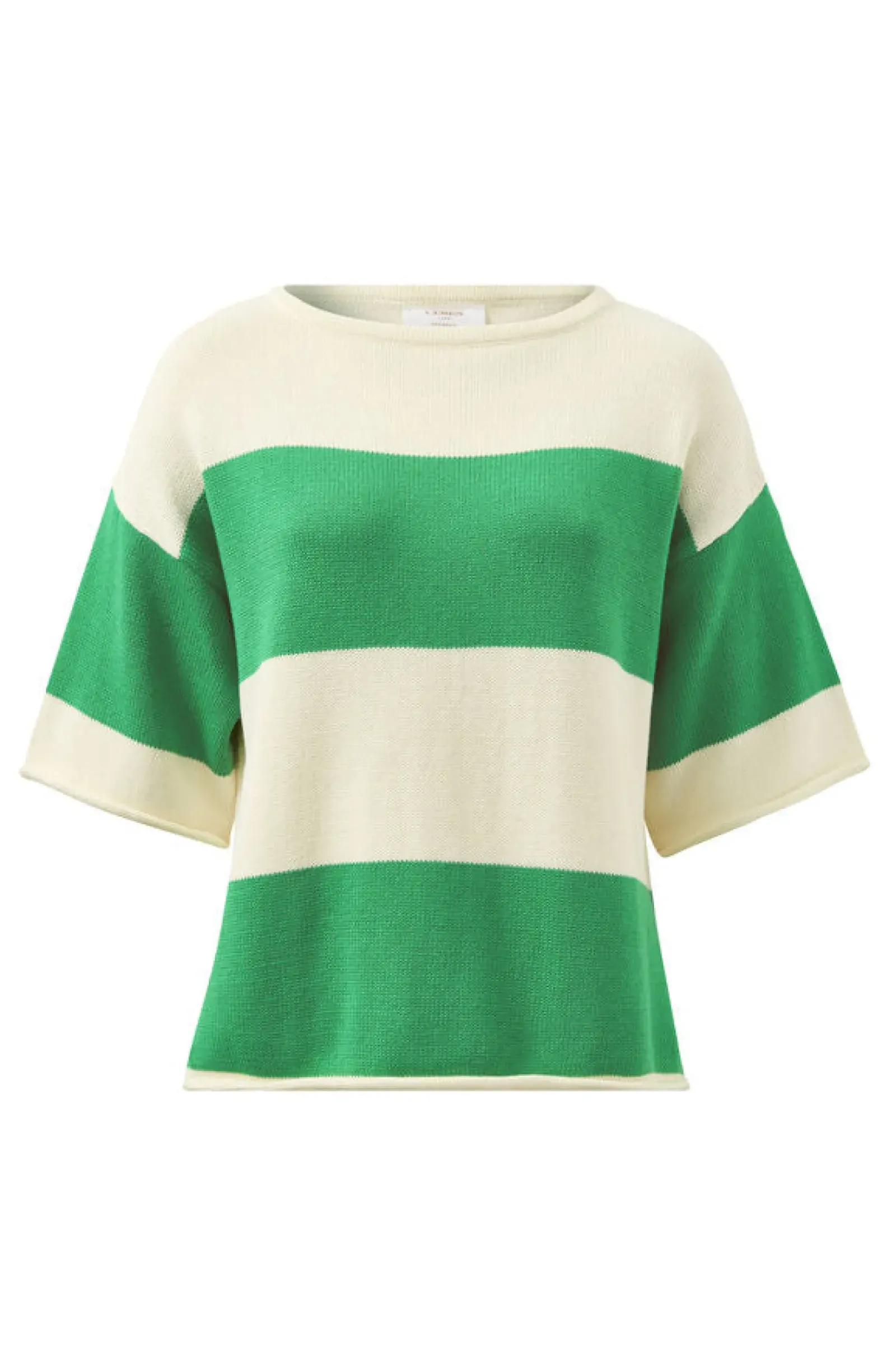 Ceres Life Boxy Knit Tee- Grass Stripe Outlet