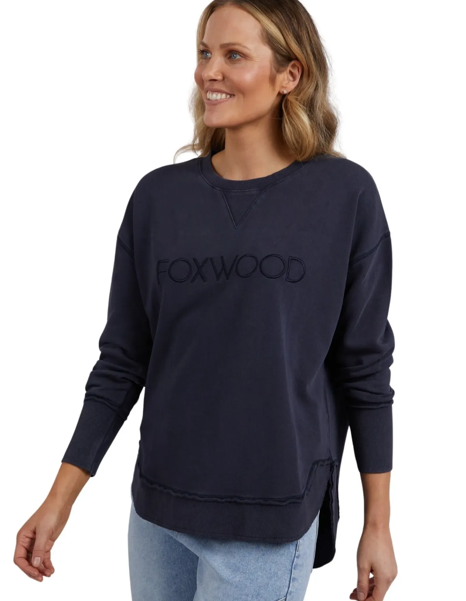 Foxwood Simplified Crew- Washed Navy New