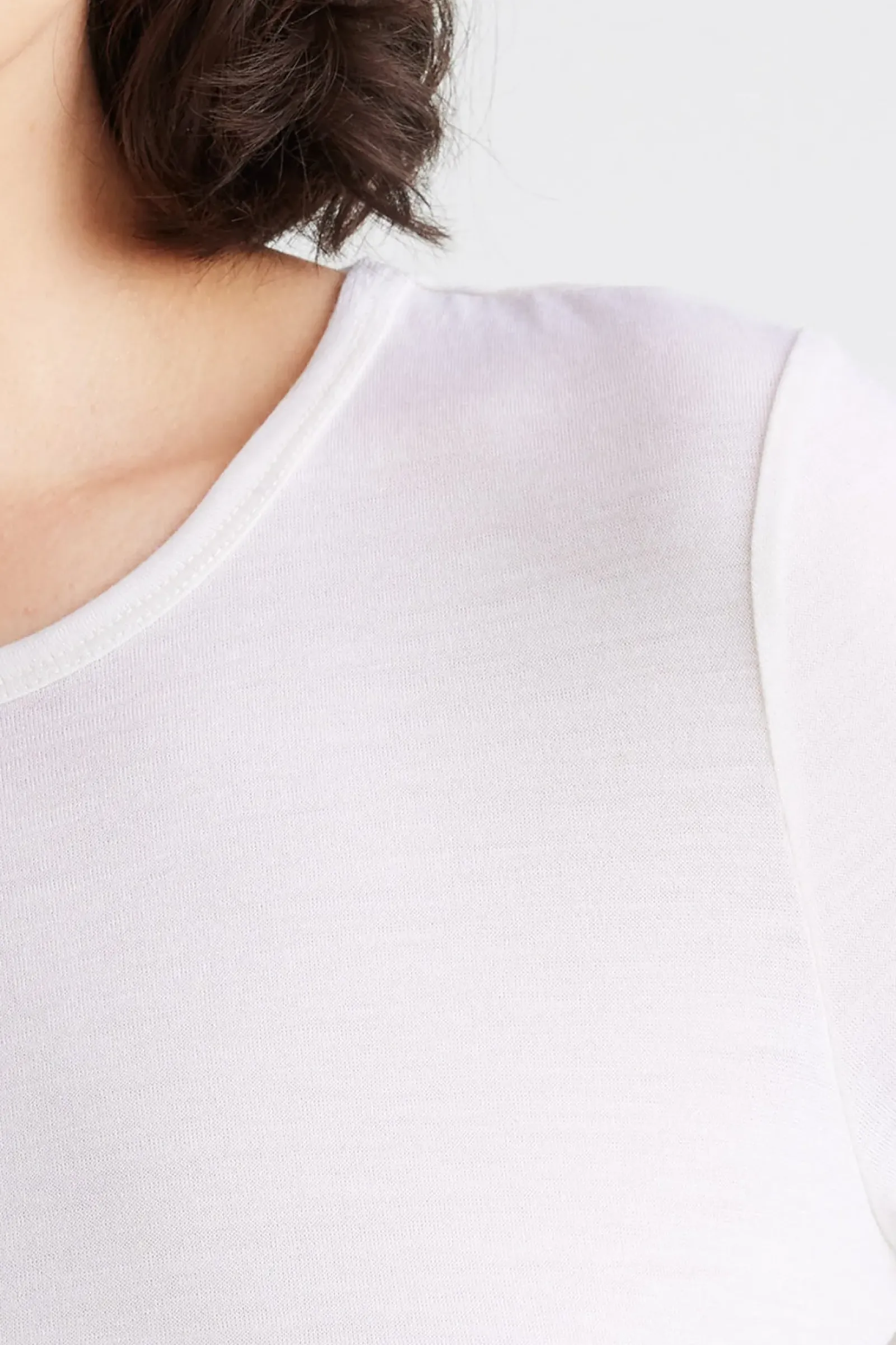 Toorallie Crew Merino Tee - Warm White Discount