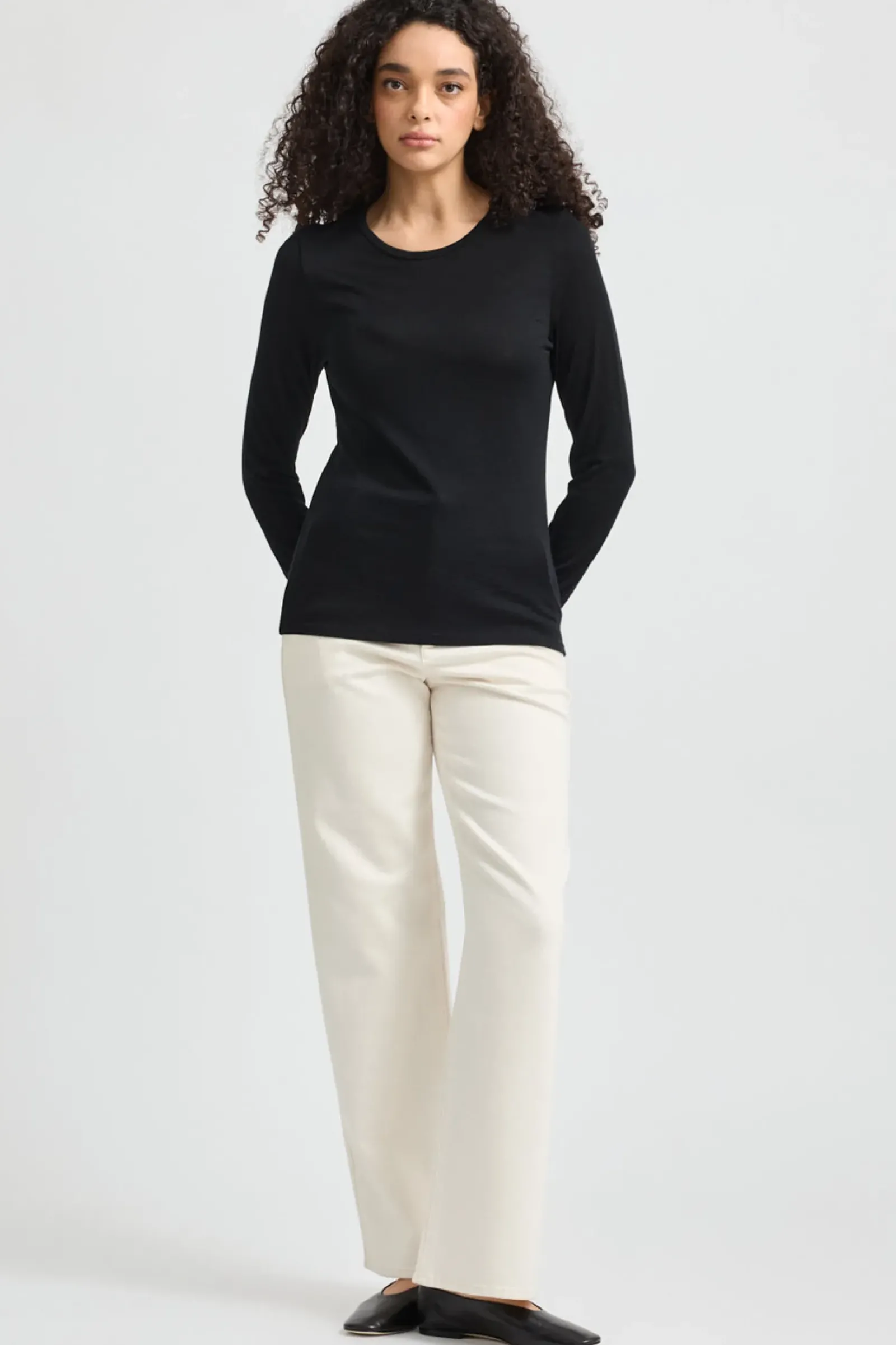 Toorallie Crew Merino Tee - Black Outlet