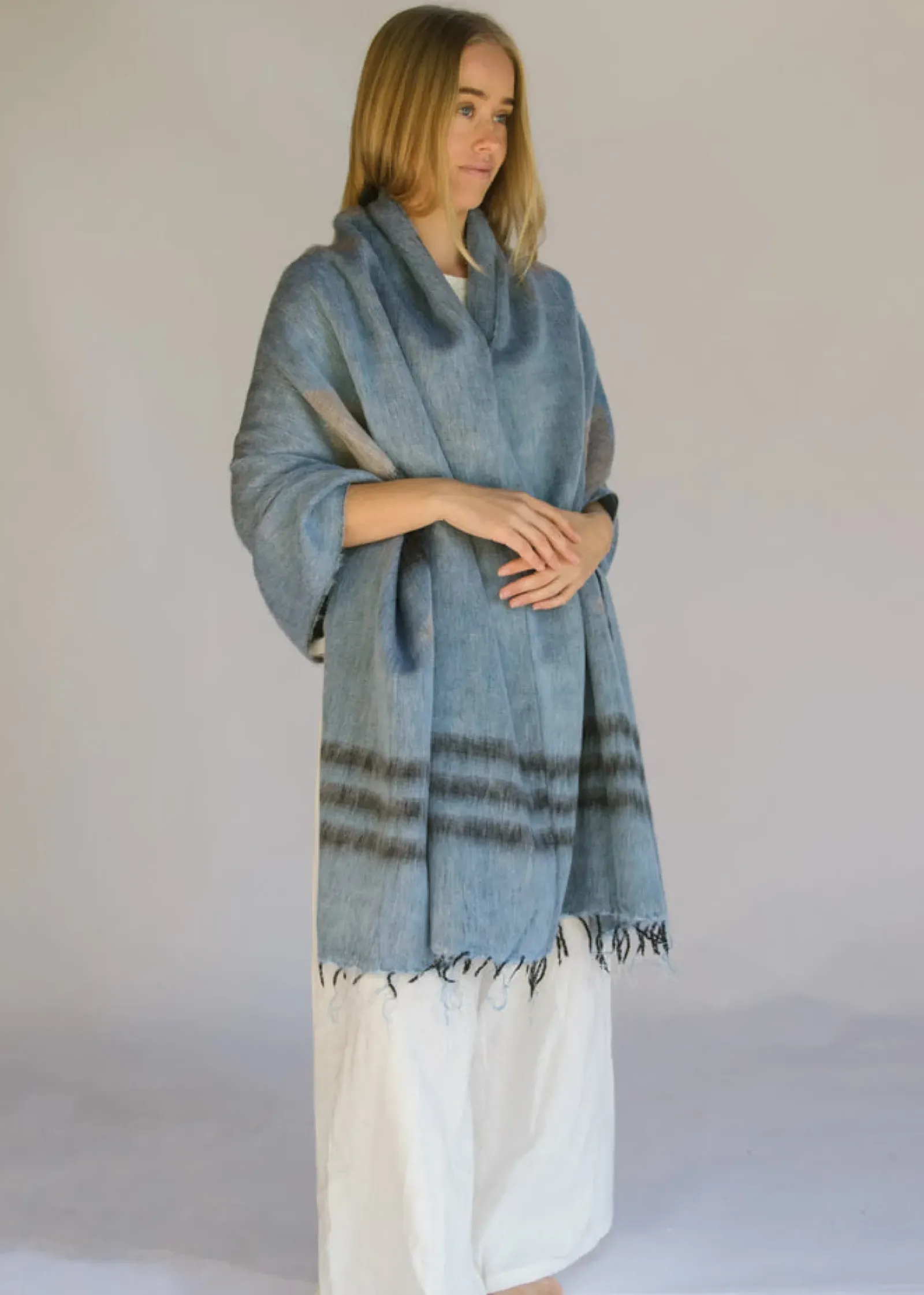 Hobo & Hatch Hobo & Hatch Aztec Poncho- Denim New