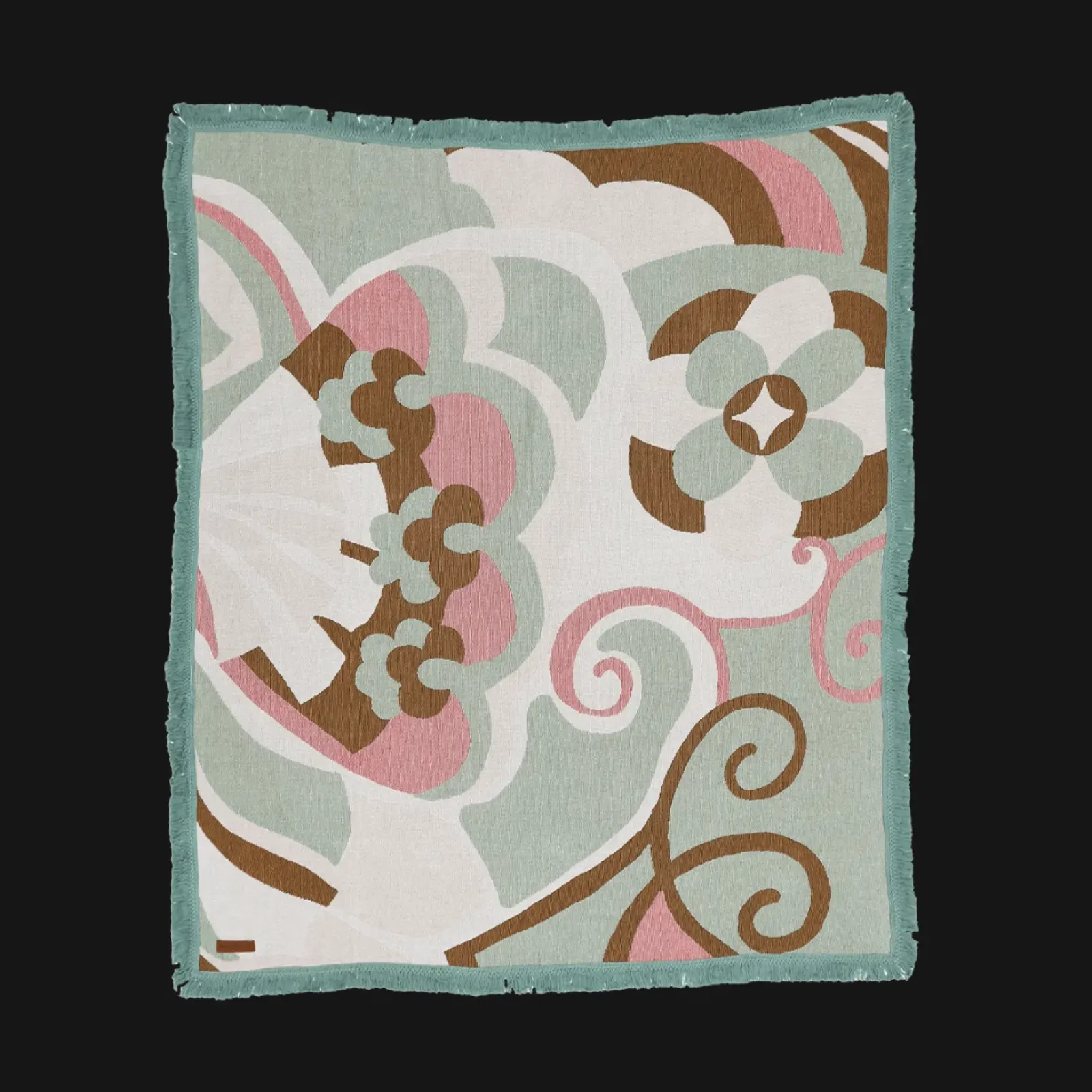 Wandering Folk Woven Throw - Kaleid Mist Hot