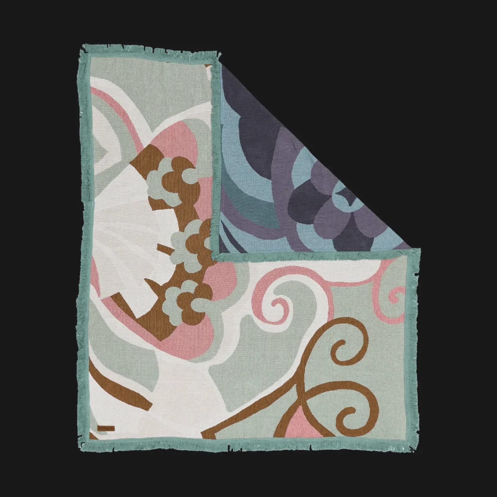 Wandering Folk Woven Throw - Kaleid Mist Hot