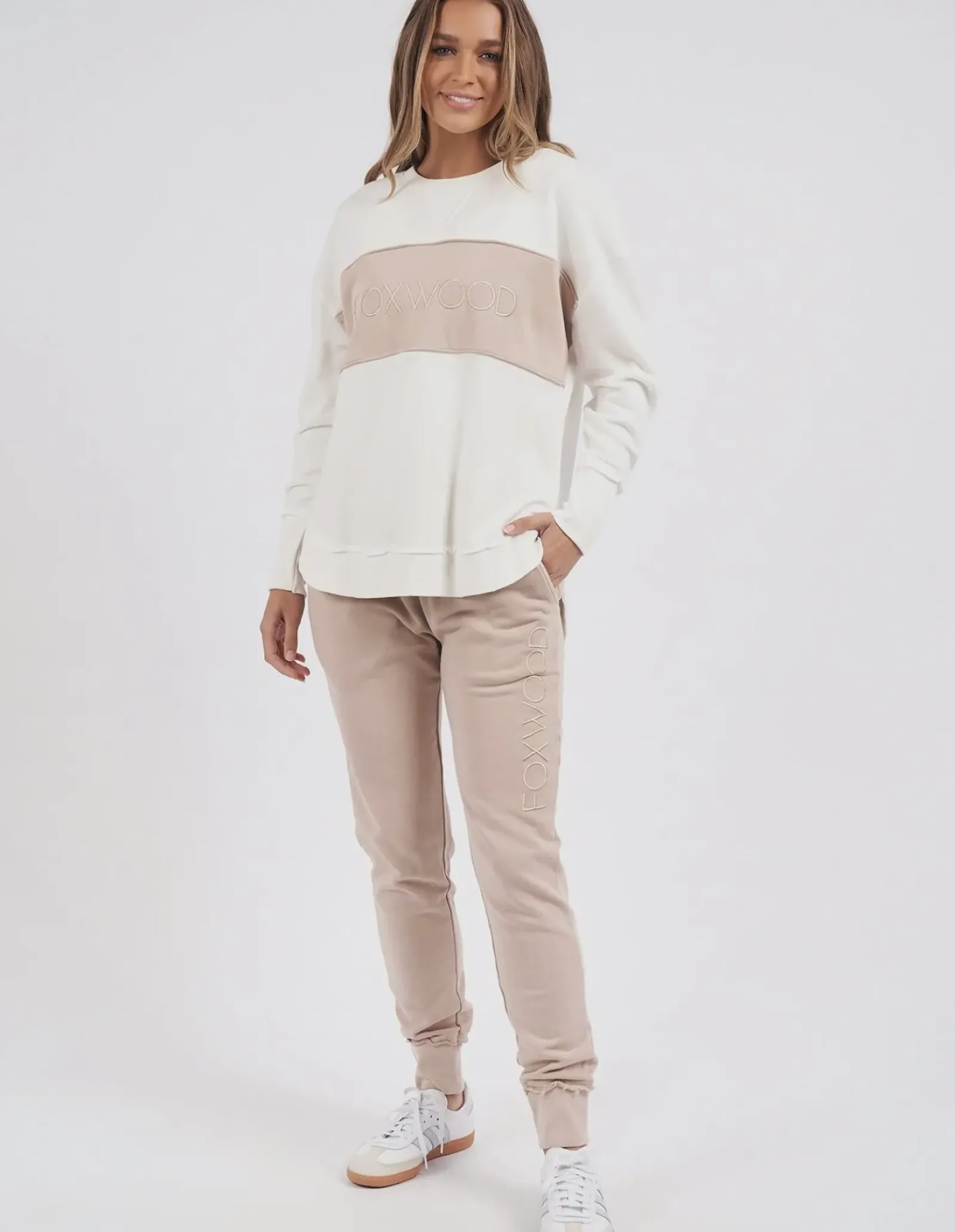 Foxwood Simplified Tonal Crew - Sage Clearance