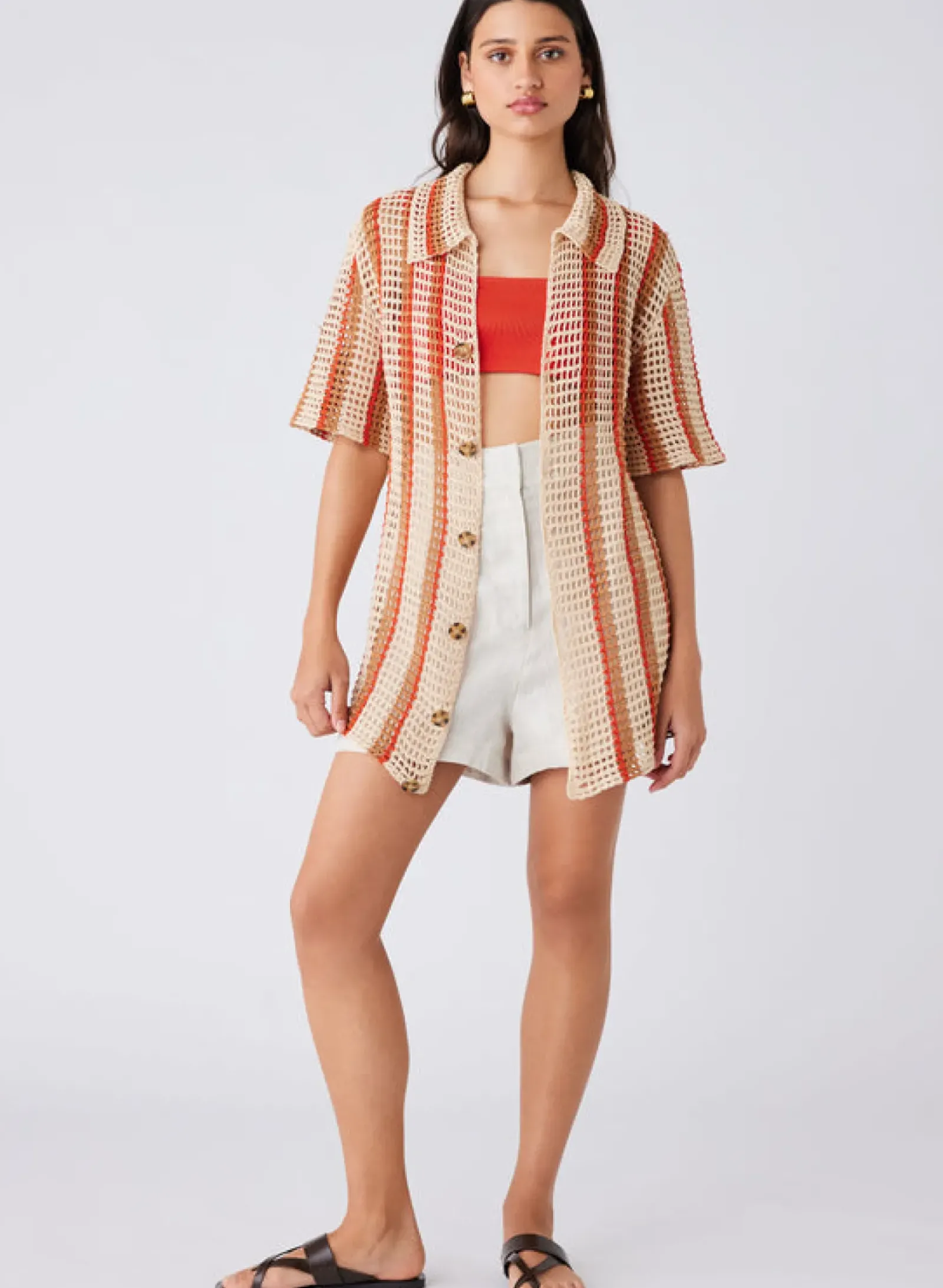 Esmaee Saint Tropez Shirt - Natural Stripe Fashion