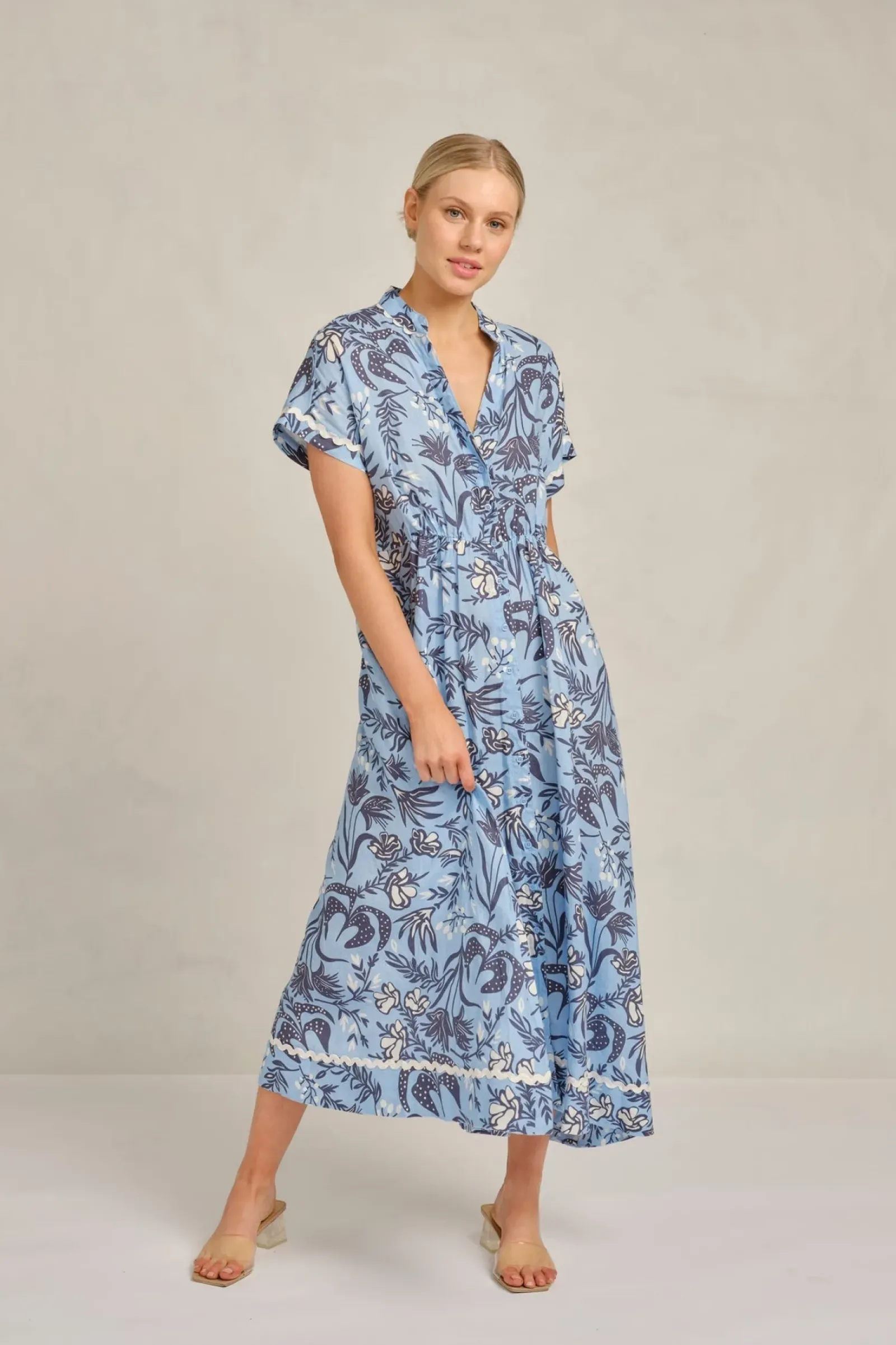 Alessandra Candice Wave Dress Paradise - Cornflower Fashion