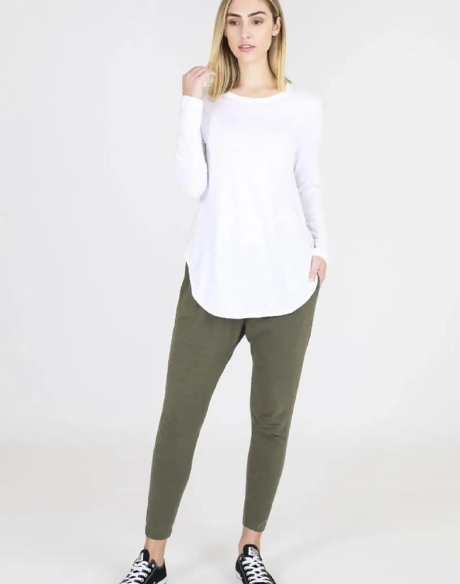 3rd Story Scarlett Long Sleeve Tee - White Outlet