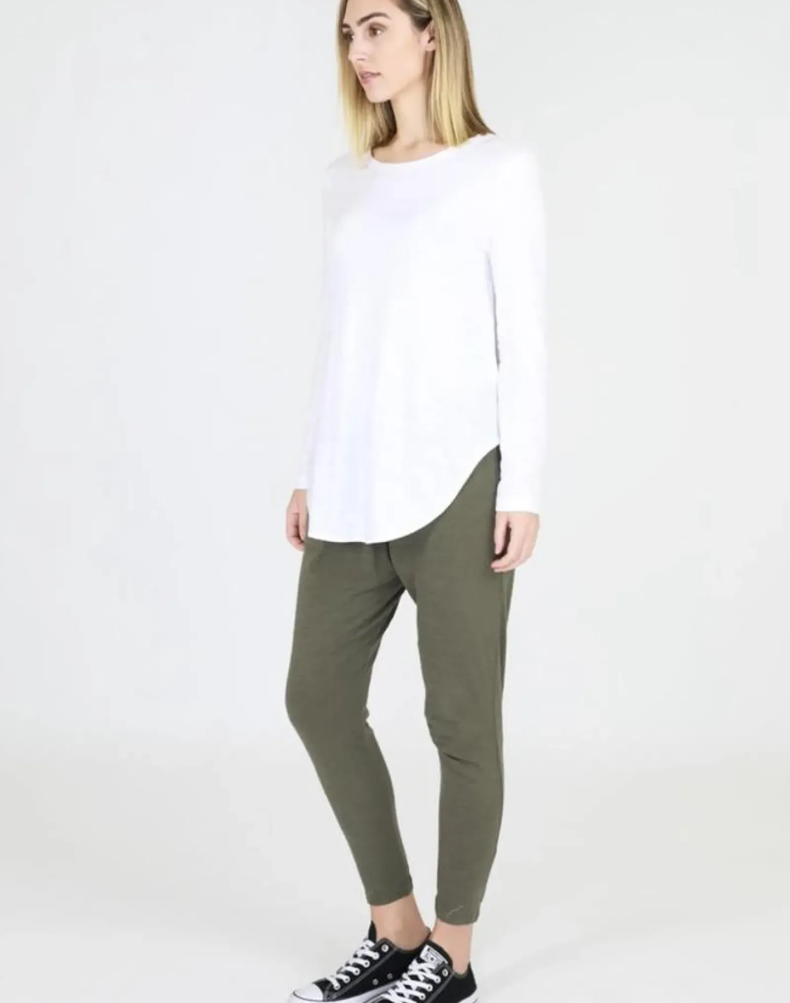 3rd Story Scarlett Long Sleeve Tee - White Outlet