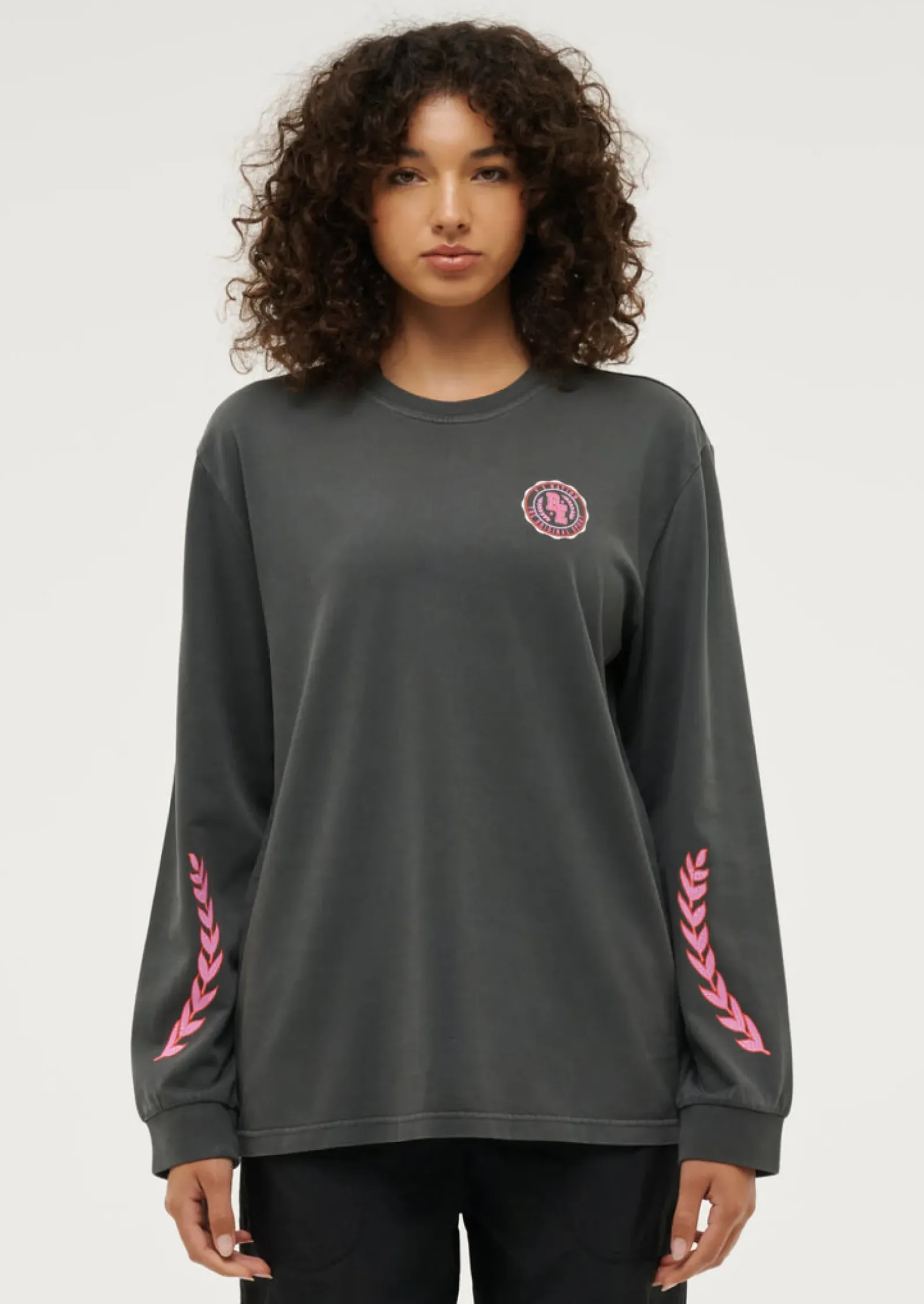 P.E Nation Phoenix Long Sleeve Tee - Washed Dark Shadow Outlet
