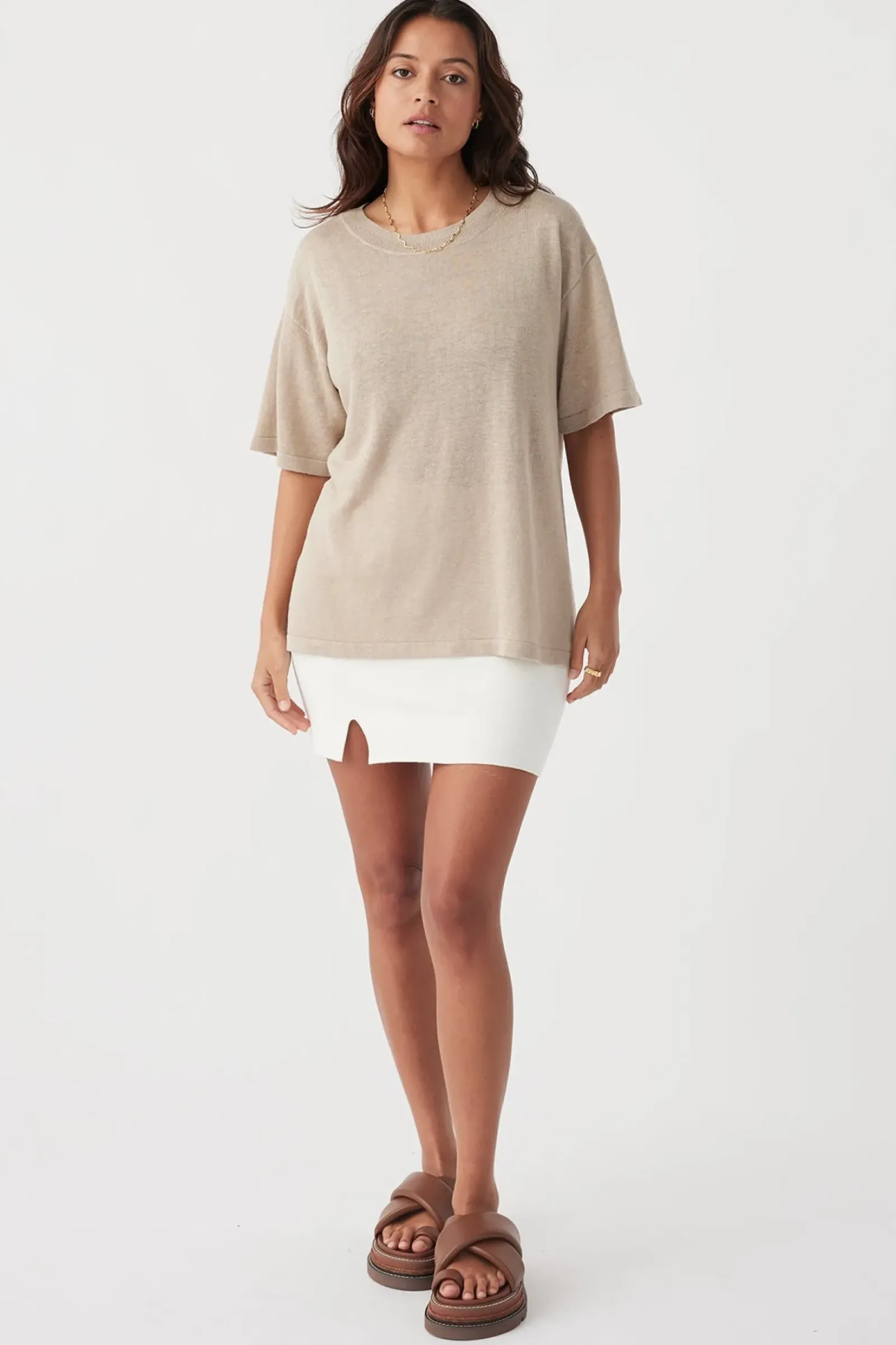 ARCAA Hugo T Shirt - Taupe Sale