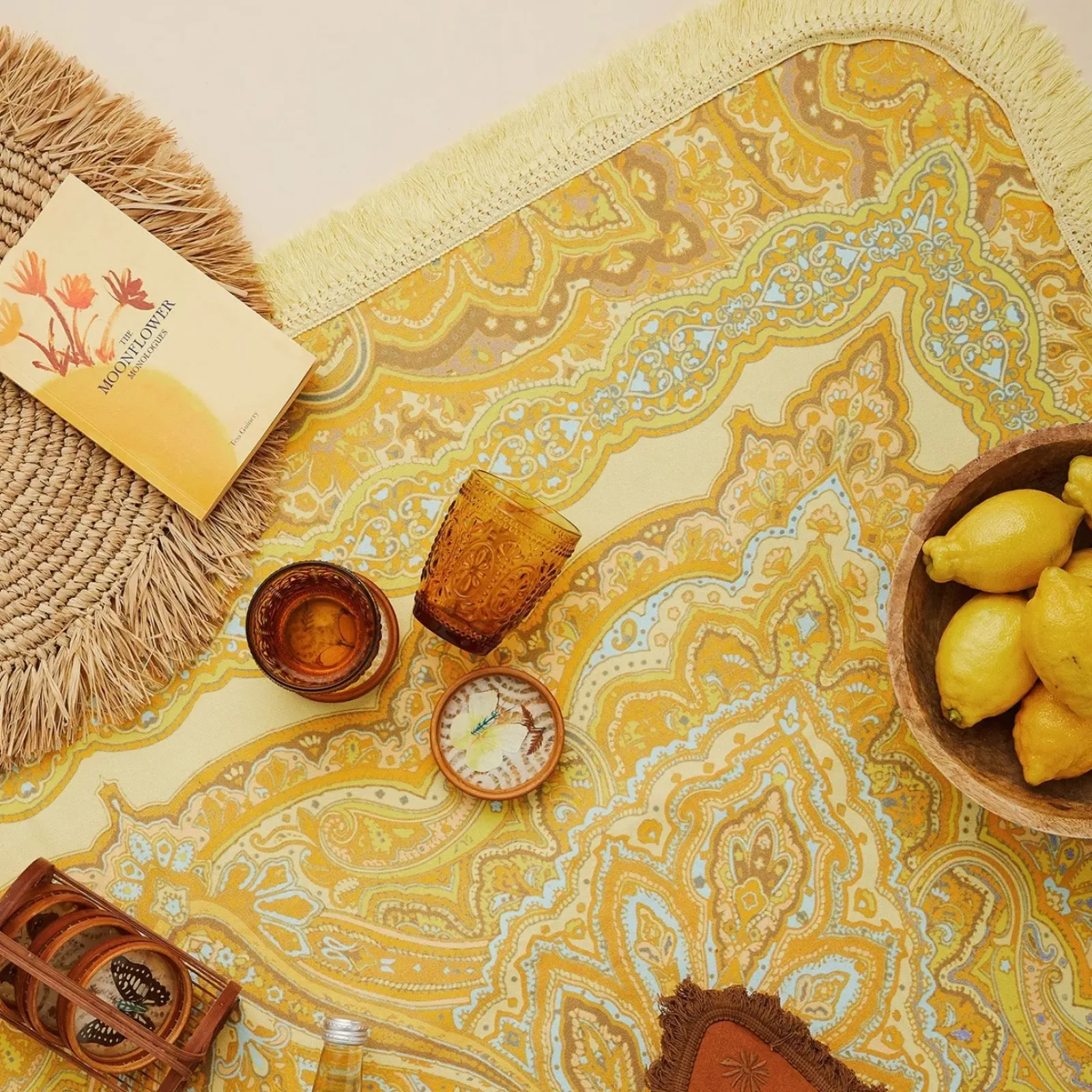 Wandering Folk Topanga Picnic Rug - Sun Hot