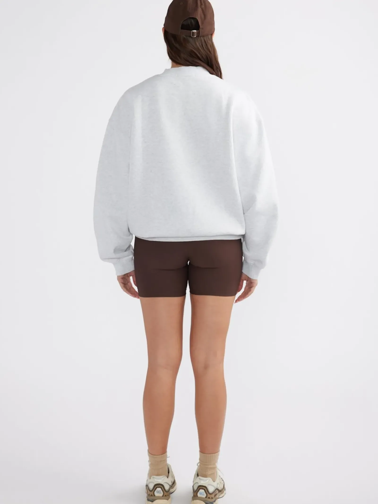 Ena Pelly Classic Collegiate Sweatshirt - White Marle Clearance