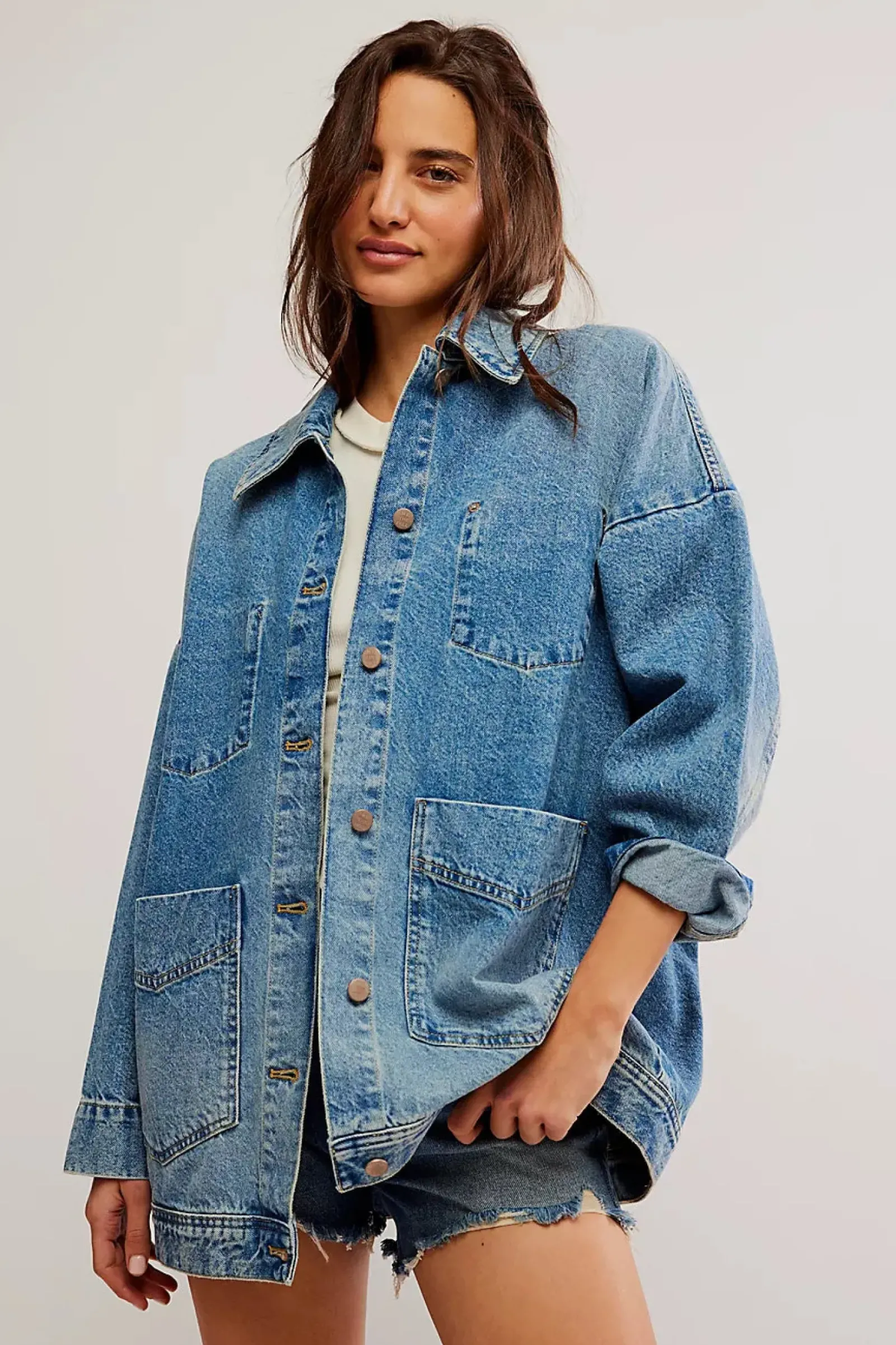 Free People Avery Denim Jacket Hot