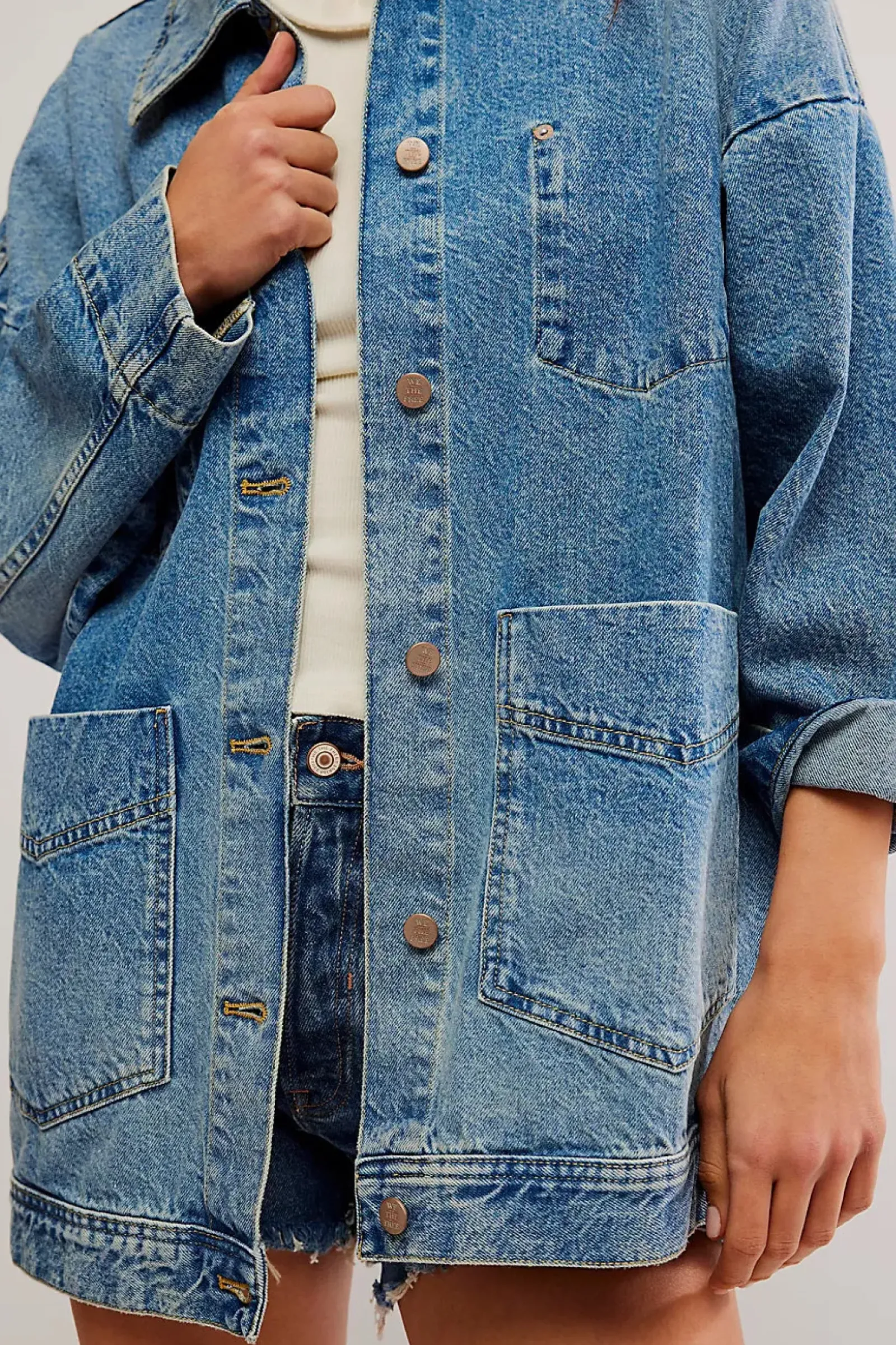 Free People Avery Denim Jacket Hot