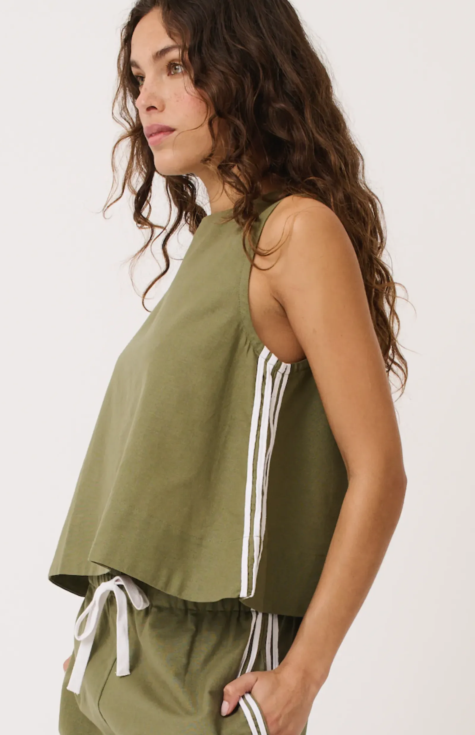 Cartel & Willow Cartel & Willow Nora Tank - Palm Fashion