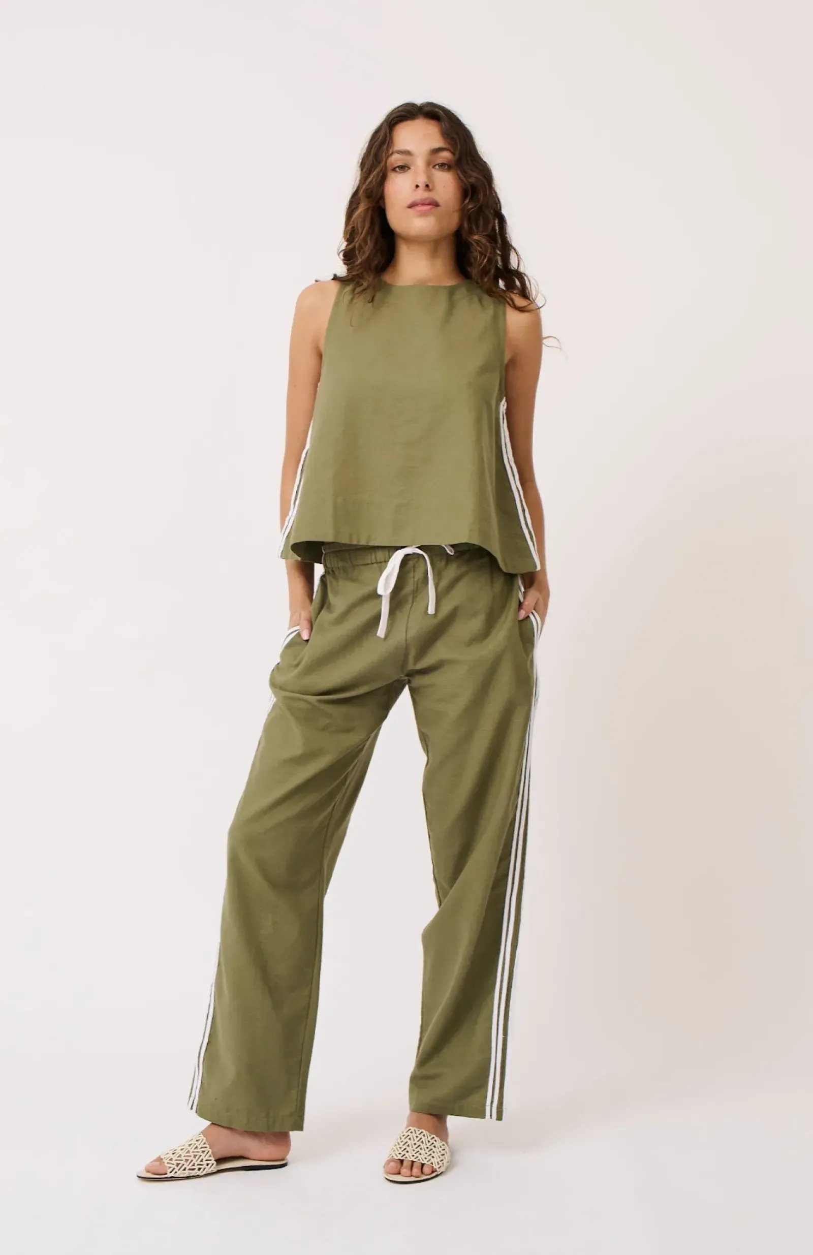 Cartel & Willow Cartel & Willow Nora Tank - Palm Fashion