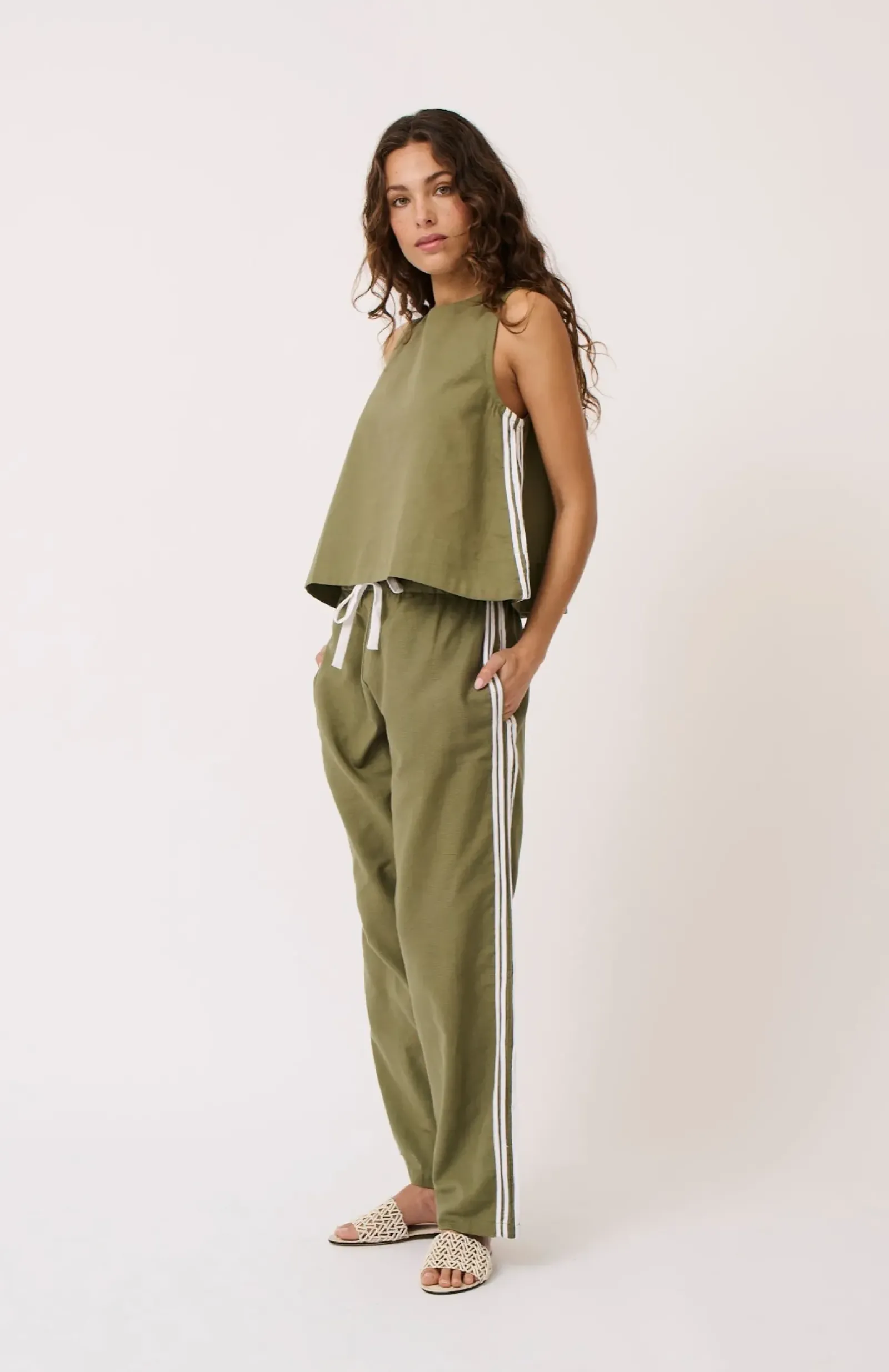 Cartel & Willow Cartel & Willow Nora Tank - Palm Fashion