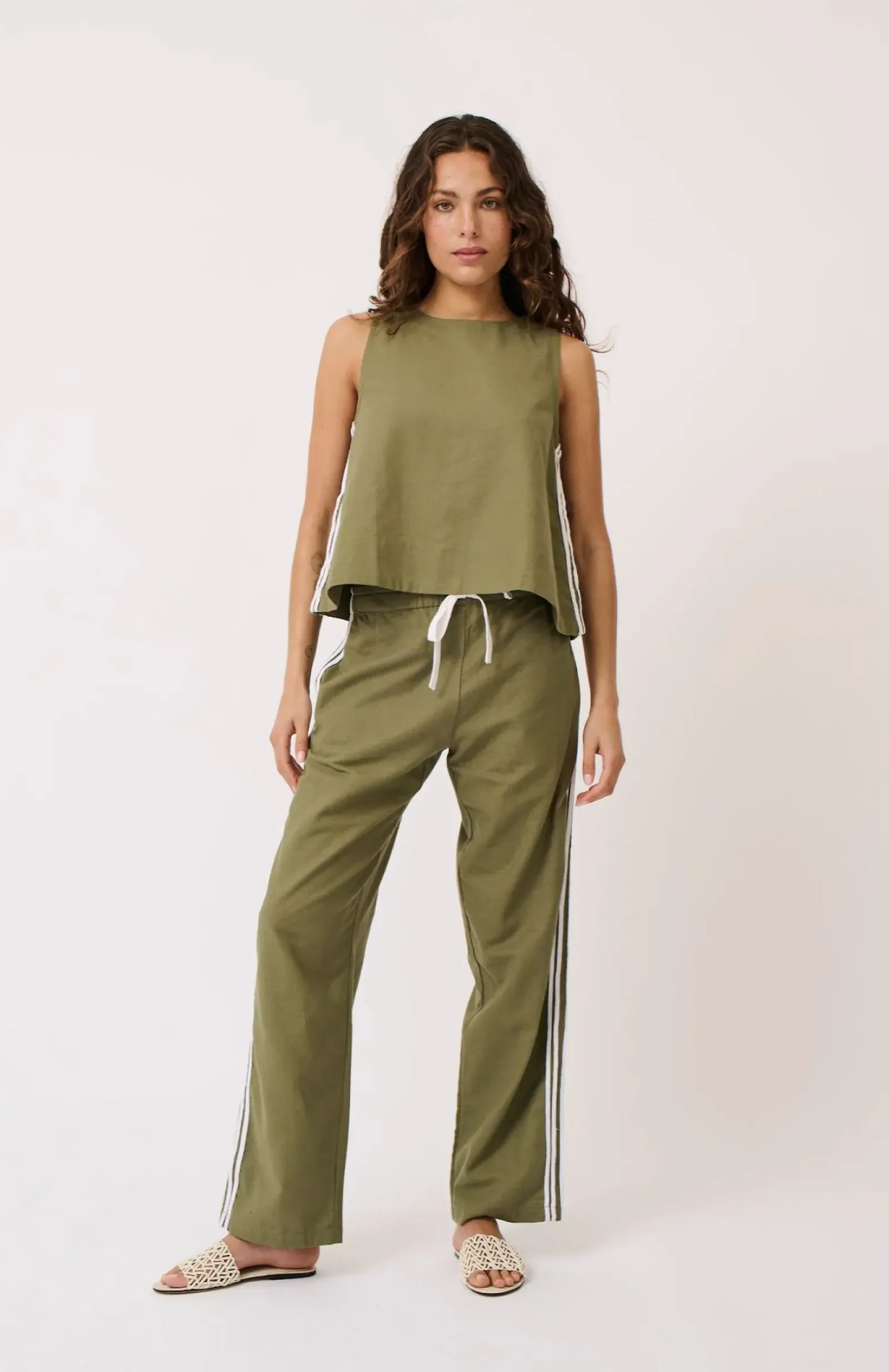 Cartel & Willow Cartel & Willow Nora Tank - Palm Fashion