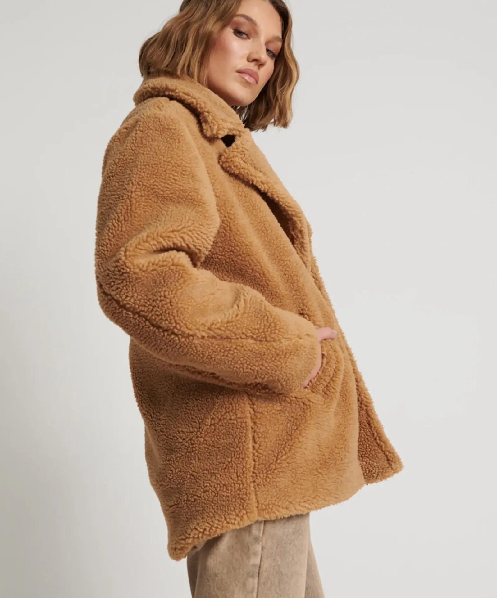 One Teaspoon Tan Teddy Coat Clearance