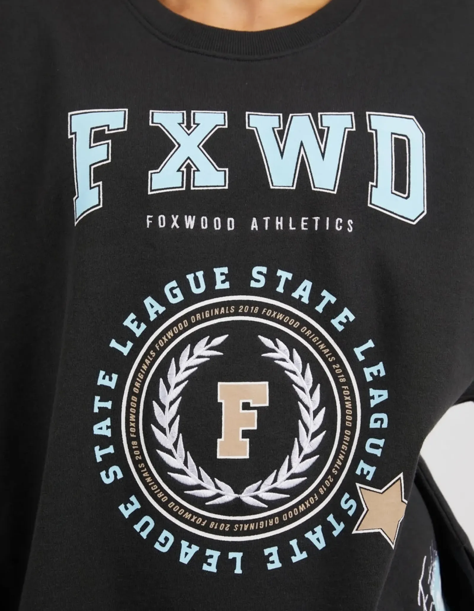 Foxwood Get There Crew - Washed Black Clearance