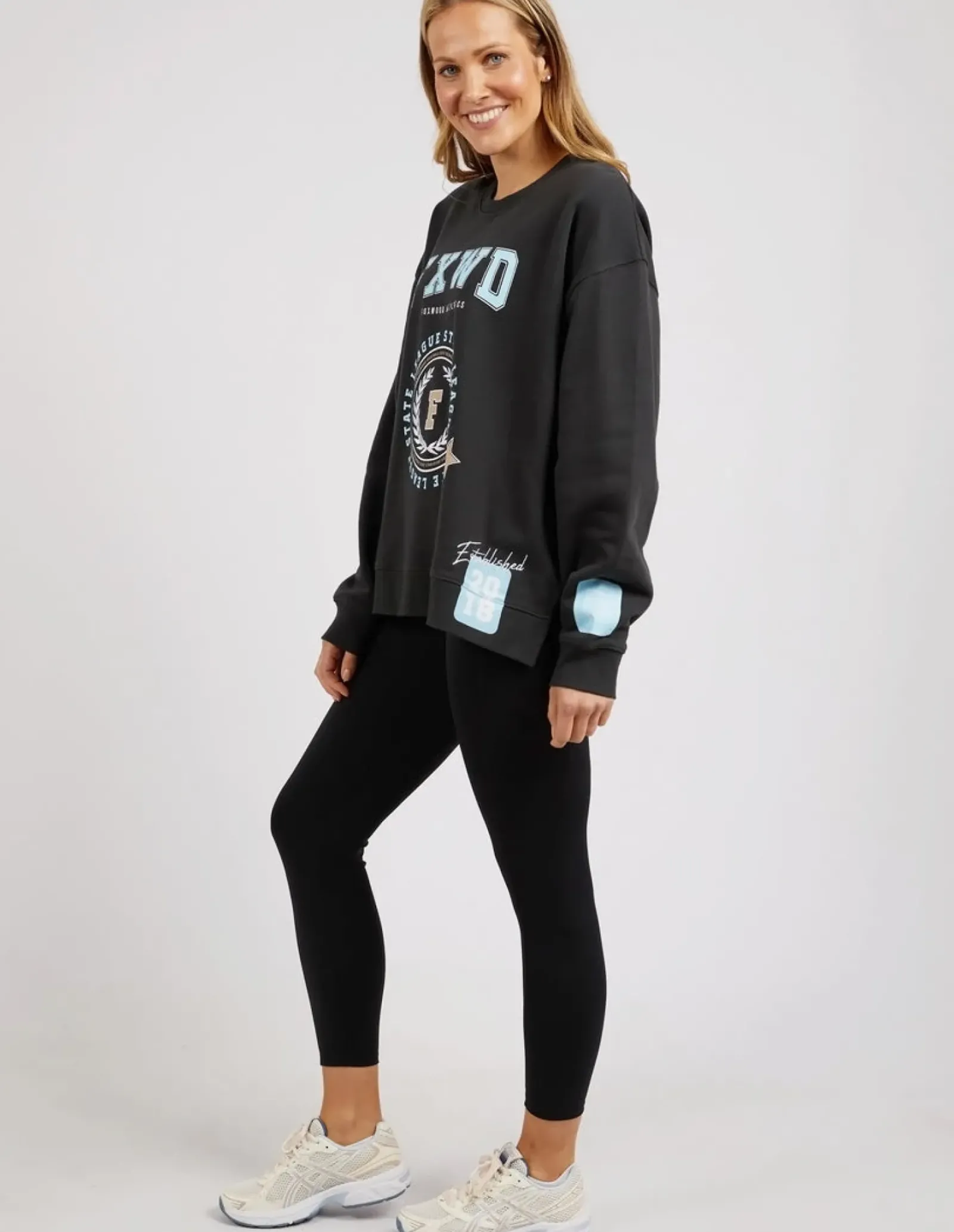 Foxwood Get There Crew - Washed Black Clearance