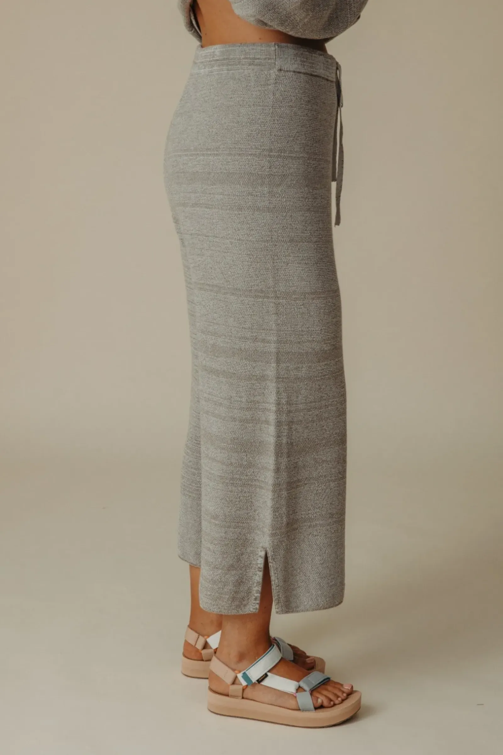 Talamaya Retreat Cotton Twist Pant - Dusty Olive & White Hot