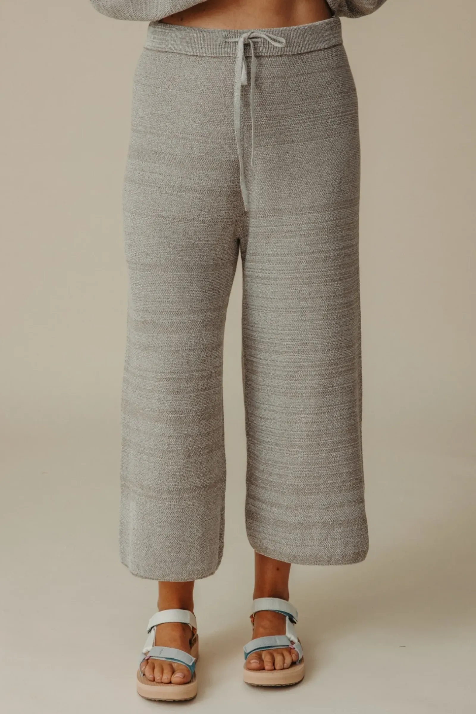 Talamaya Retreat Cotton Twist Pant - Dusty Olive & White Hot