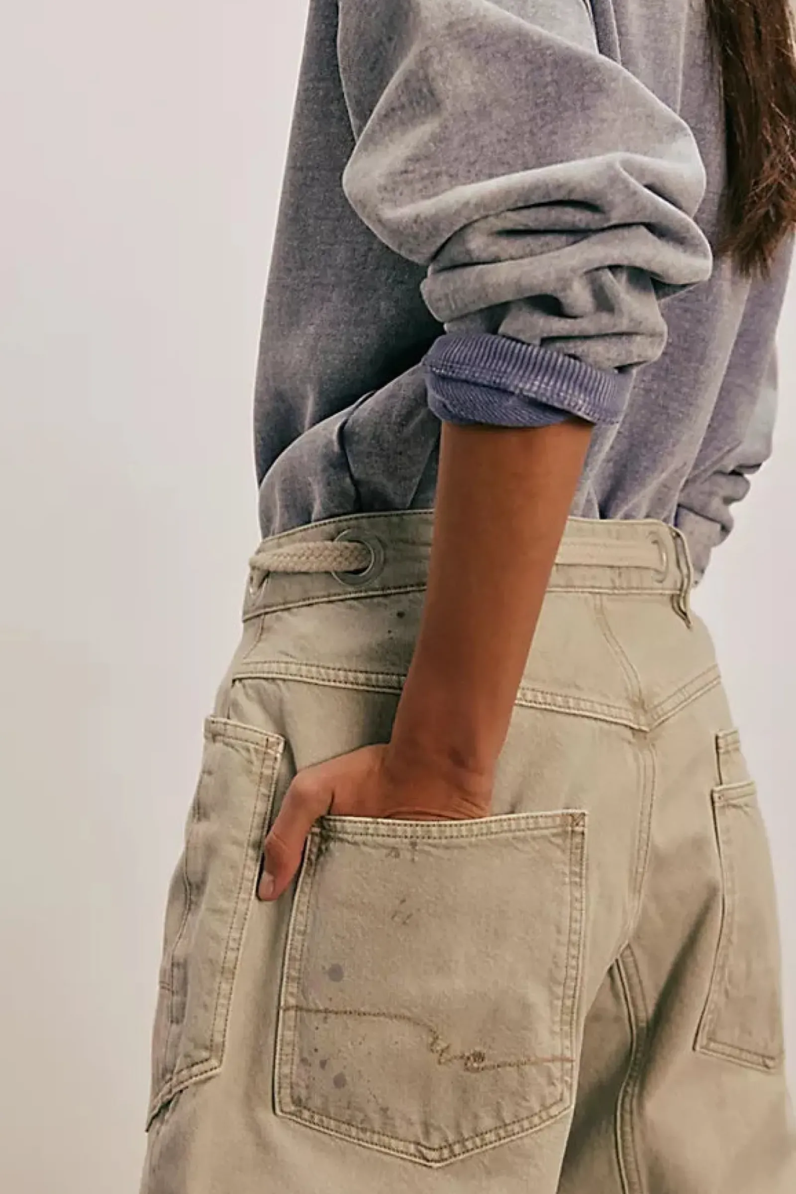 Free People Moxie Low Slung Pull On Barrel Jeans - Jetty Online