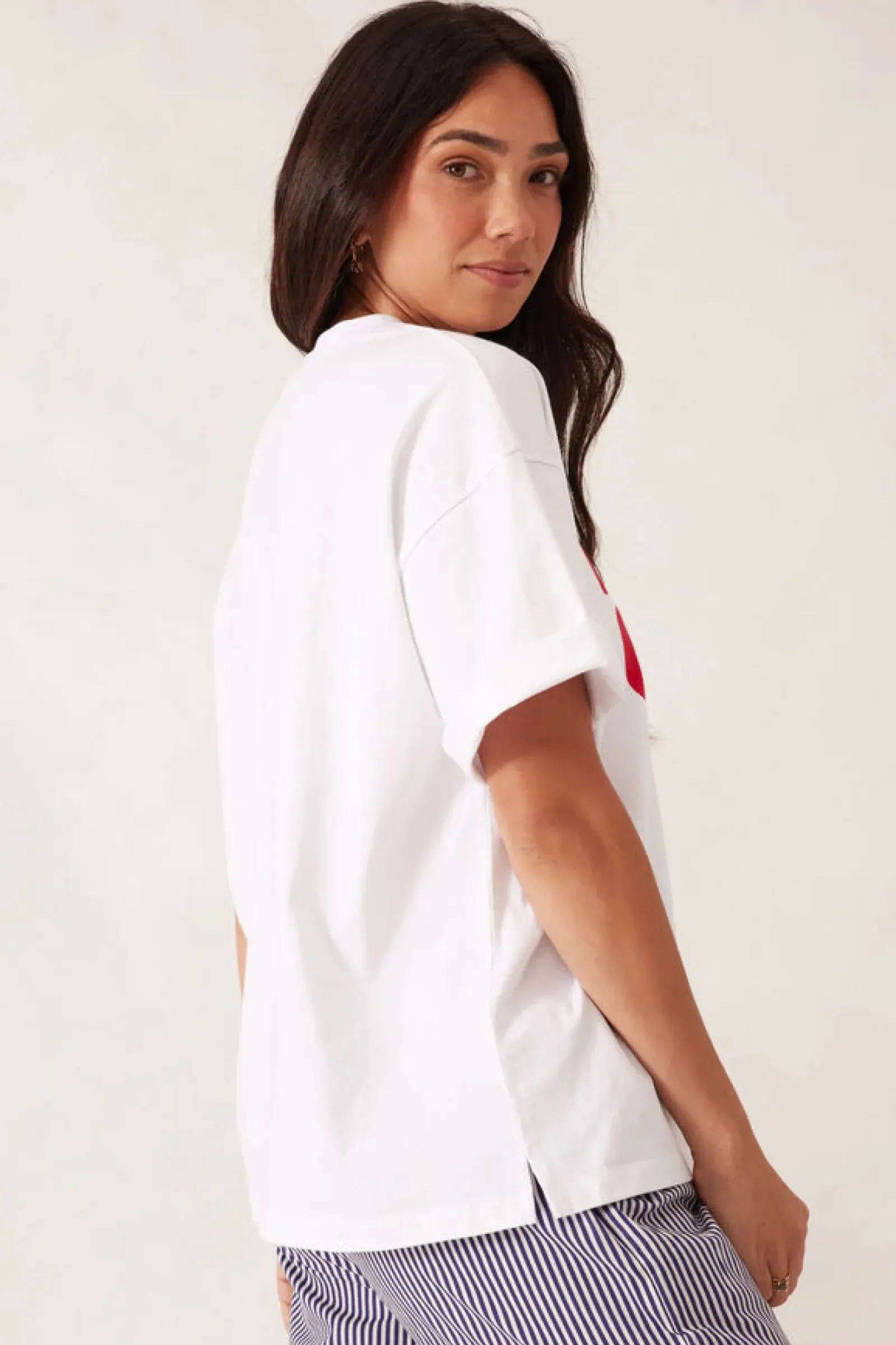 Ceres Life Boyfriend Tee - Hola Cancun Heritage Red Online