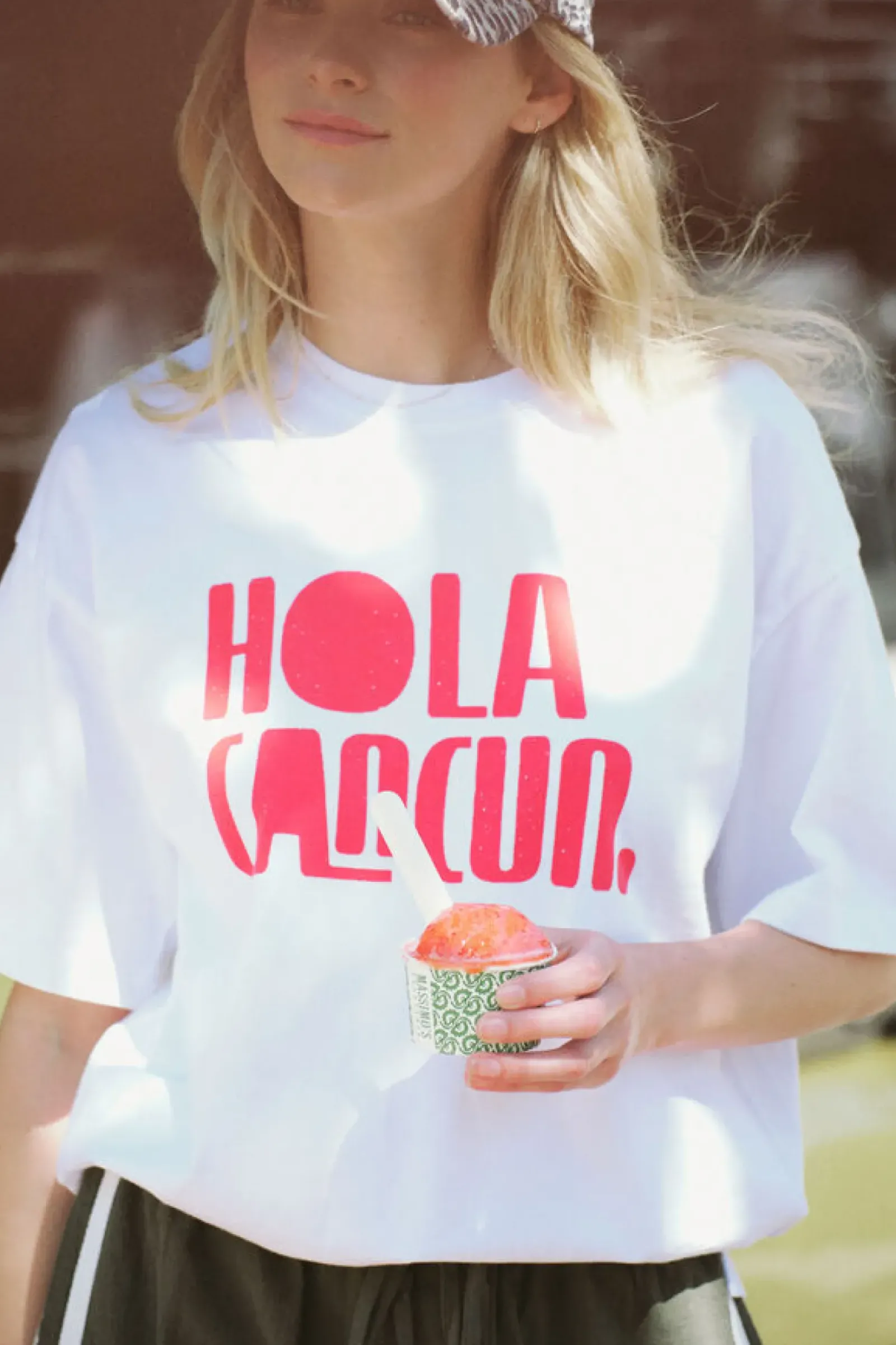 Ceres Life Boyfriend Tee - Hola Cancun Heritage Red Online