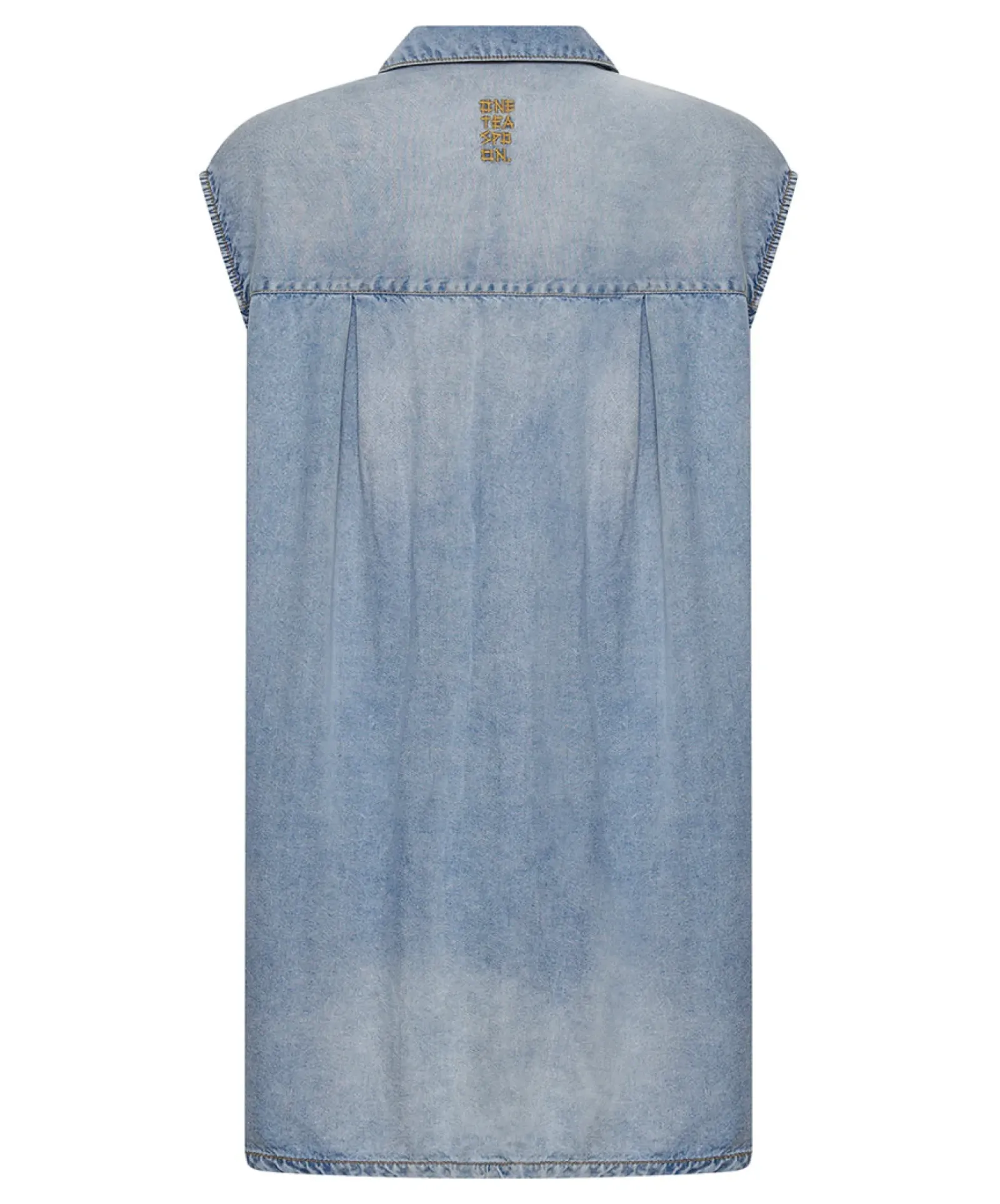 One Teaspoon Tencel Shirt Dress - Soft Blue Clearance