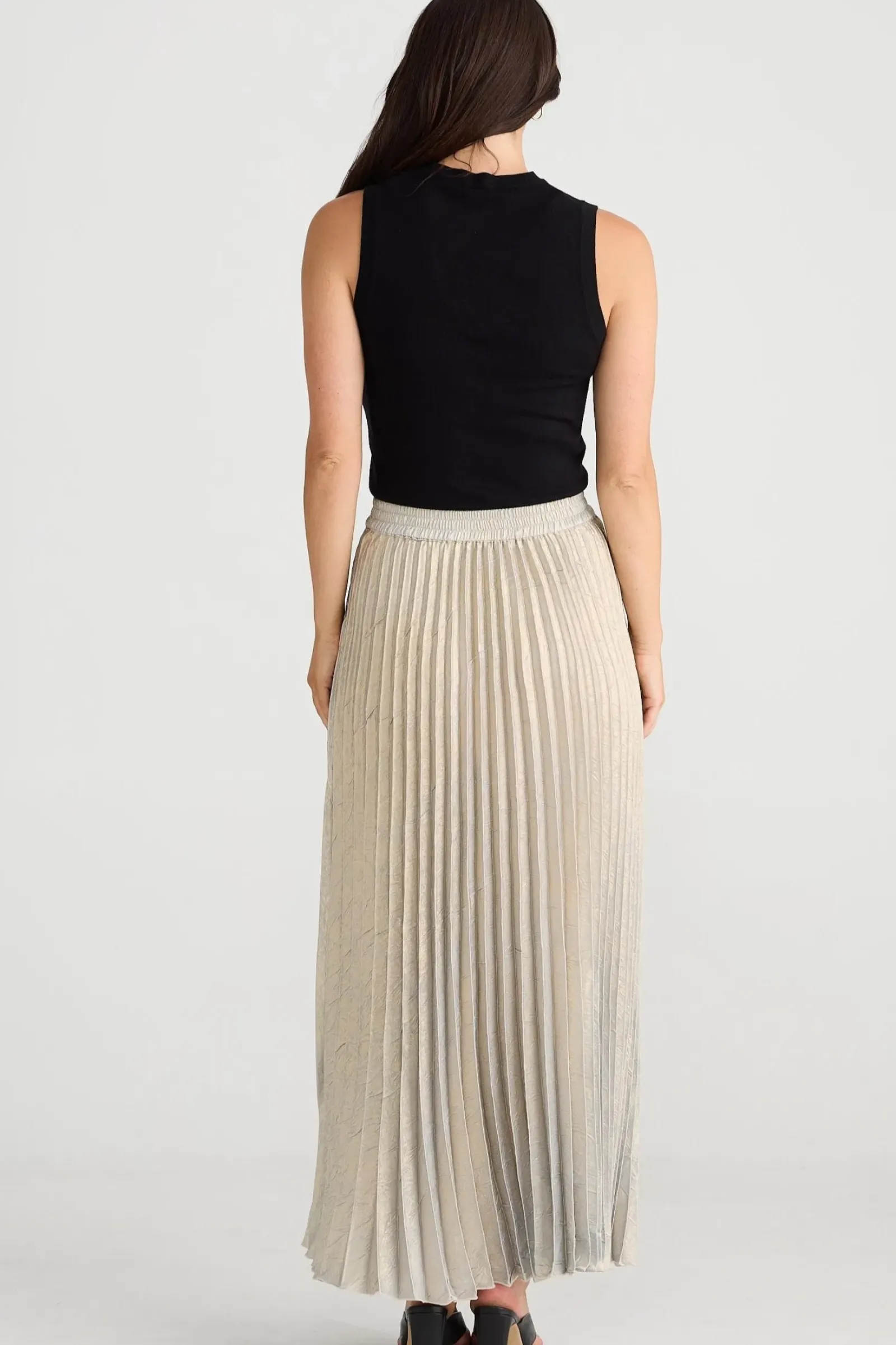 Brave & True Brave & True Alias Pleated Skirt - Champagne Online