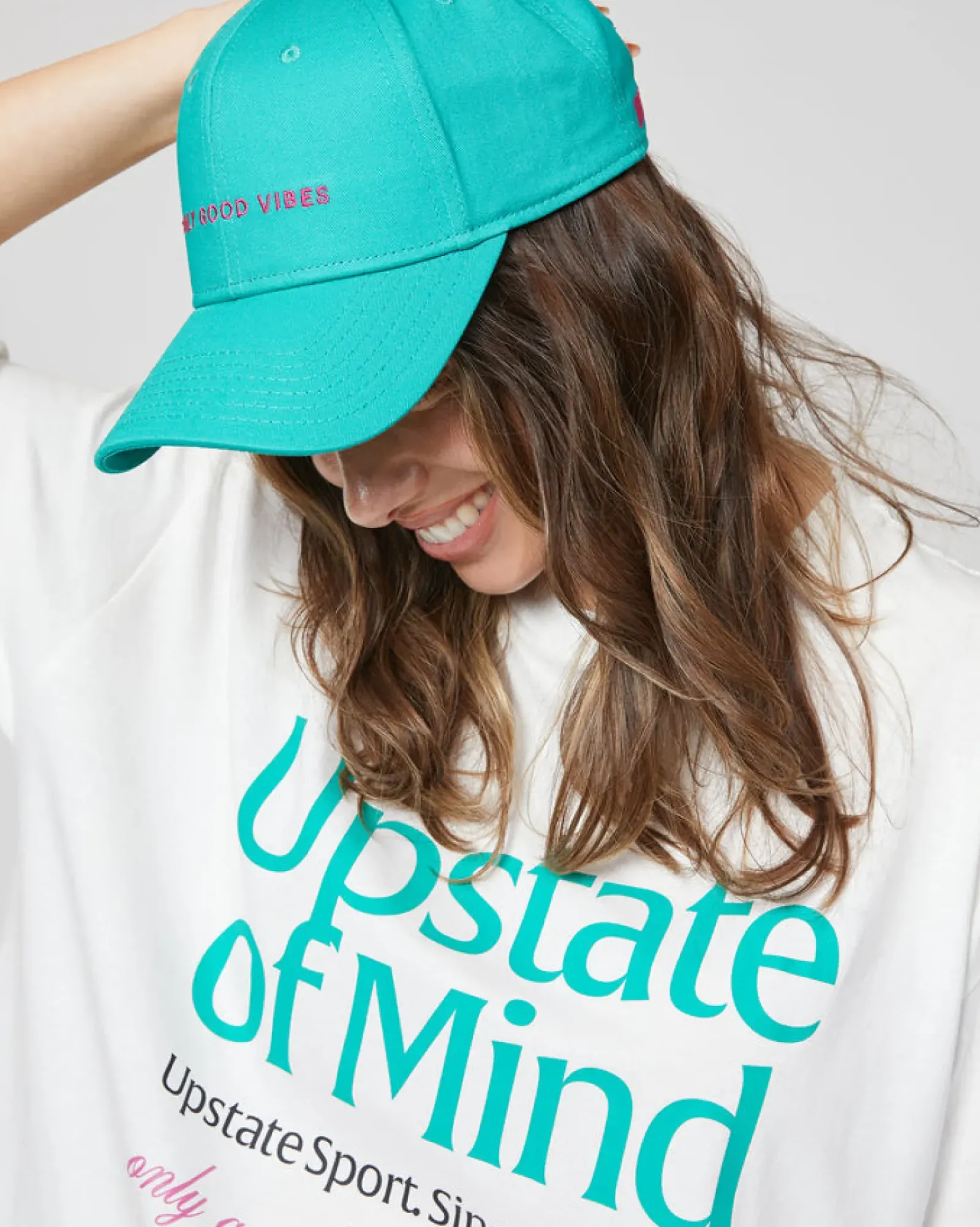 Upstate Side Line Cap- Galactic Good Vibes Green Hot