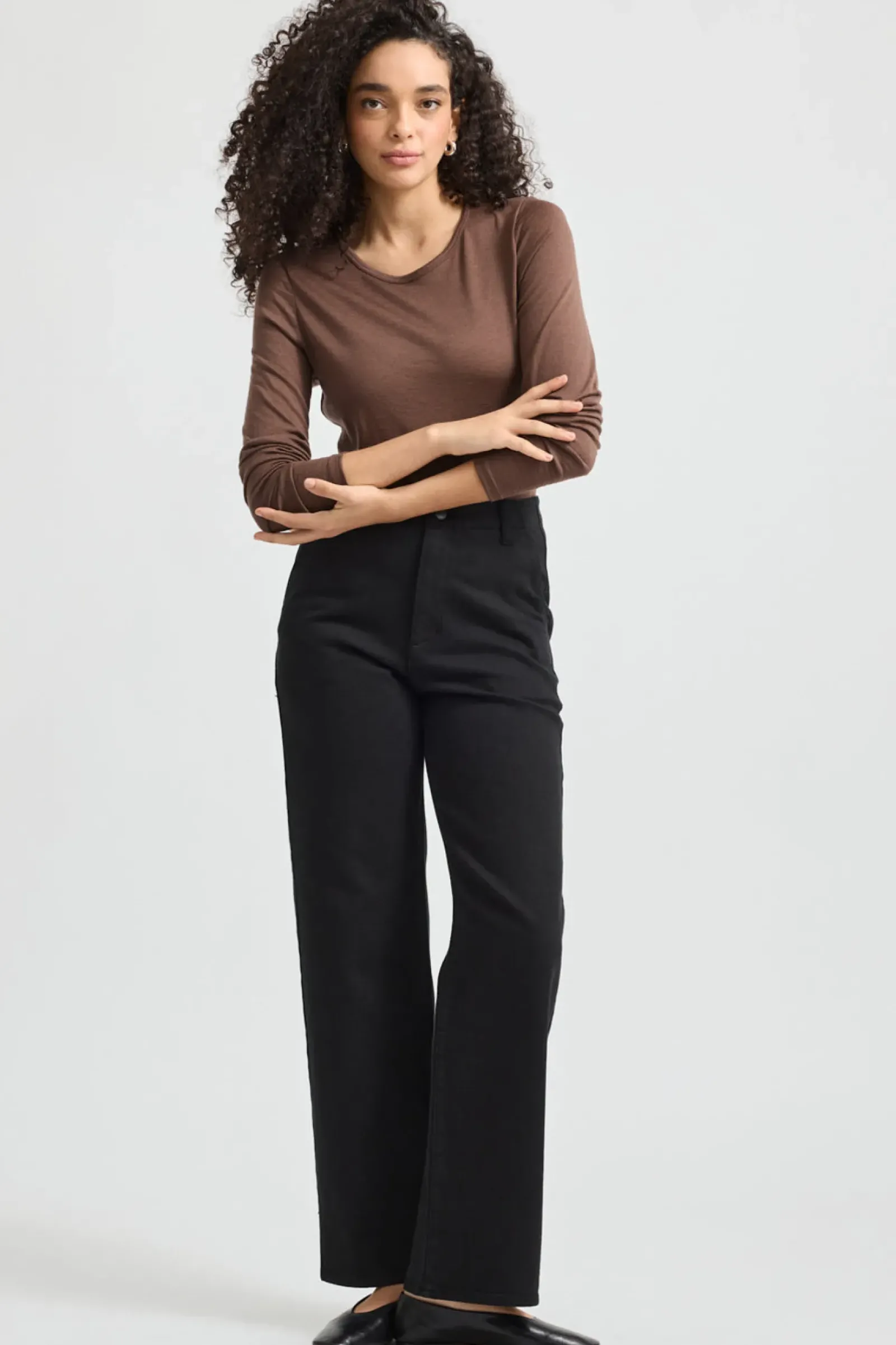 Toorallie Crew Merino Tee - Espresso Outlet