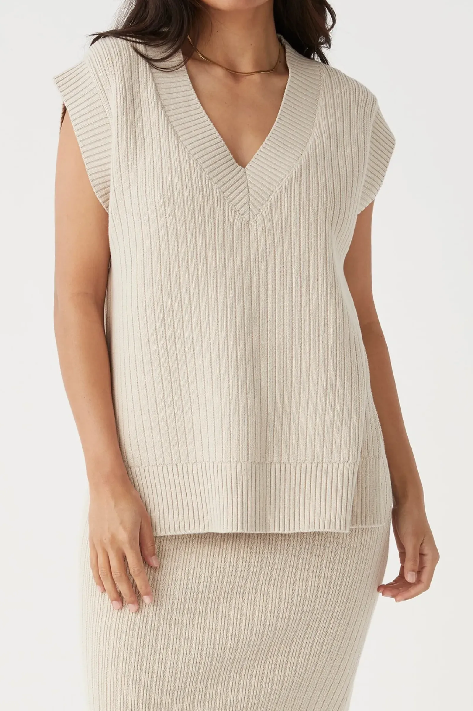 ARCAA Vera Knit Vest - Sand Outlet