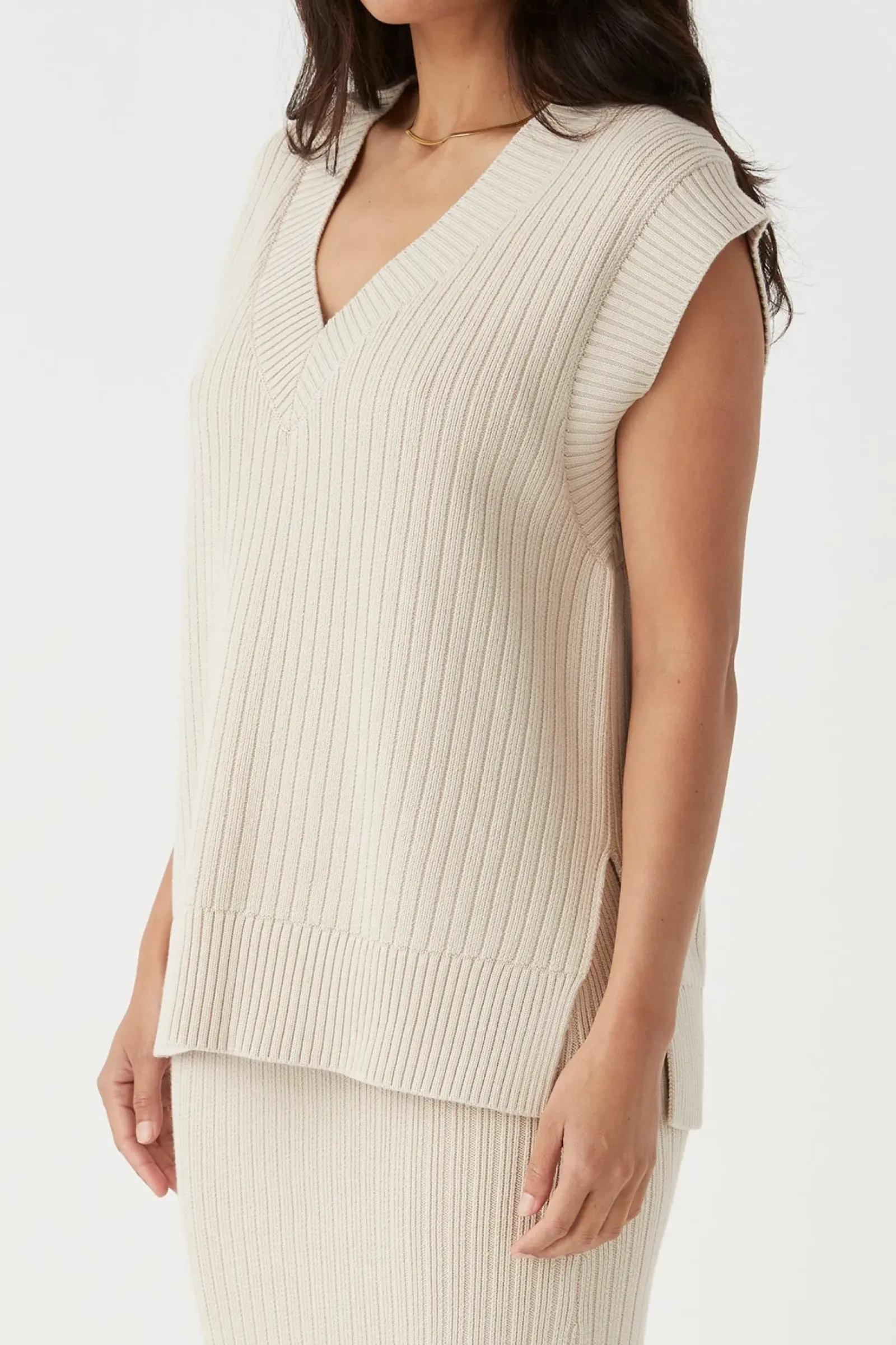 ARCAA Vera Knit Vest - Sand Outlet
