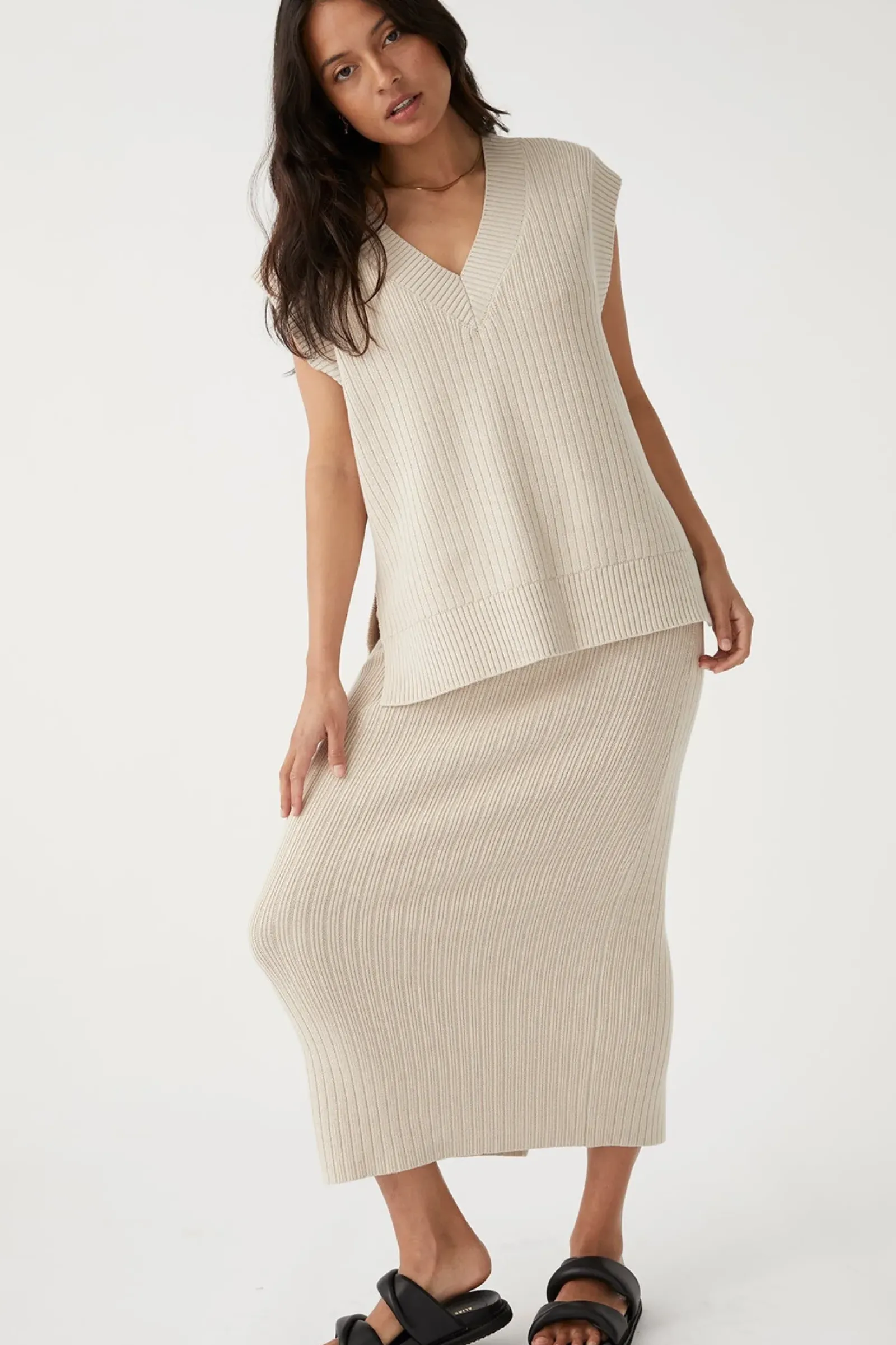 ARCAA Vera Knit Vest - Sand Outlet
