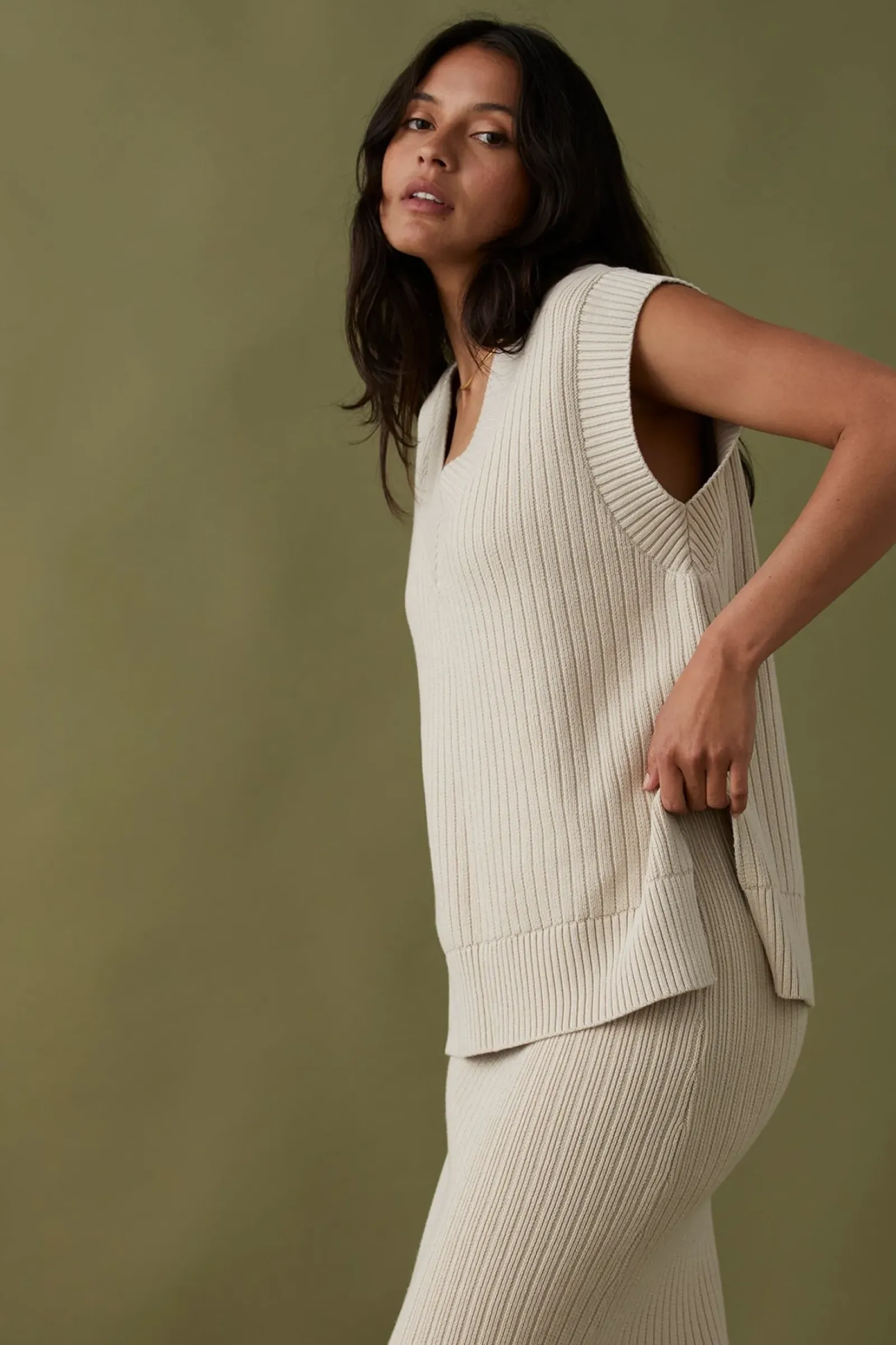 ARCAA Vera Knit Vest - Sand Outlet