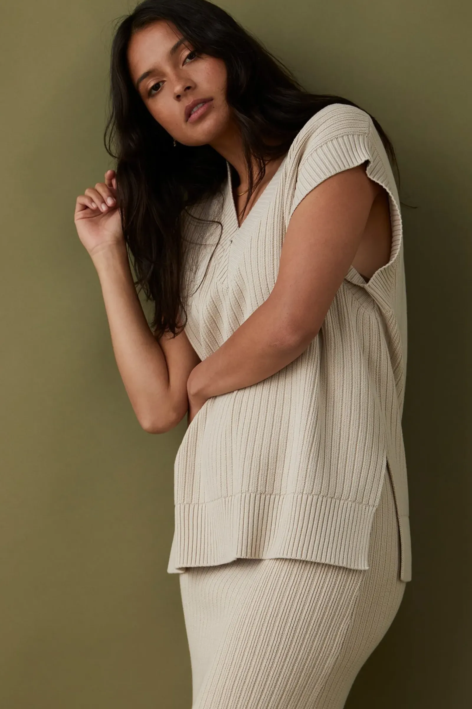 ARCAA Vera Knit Vest - Sand Outlet