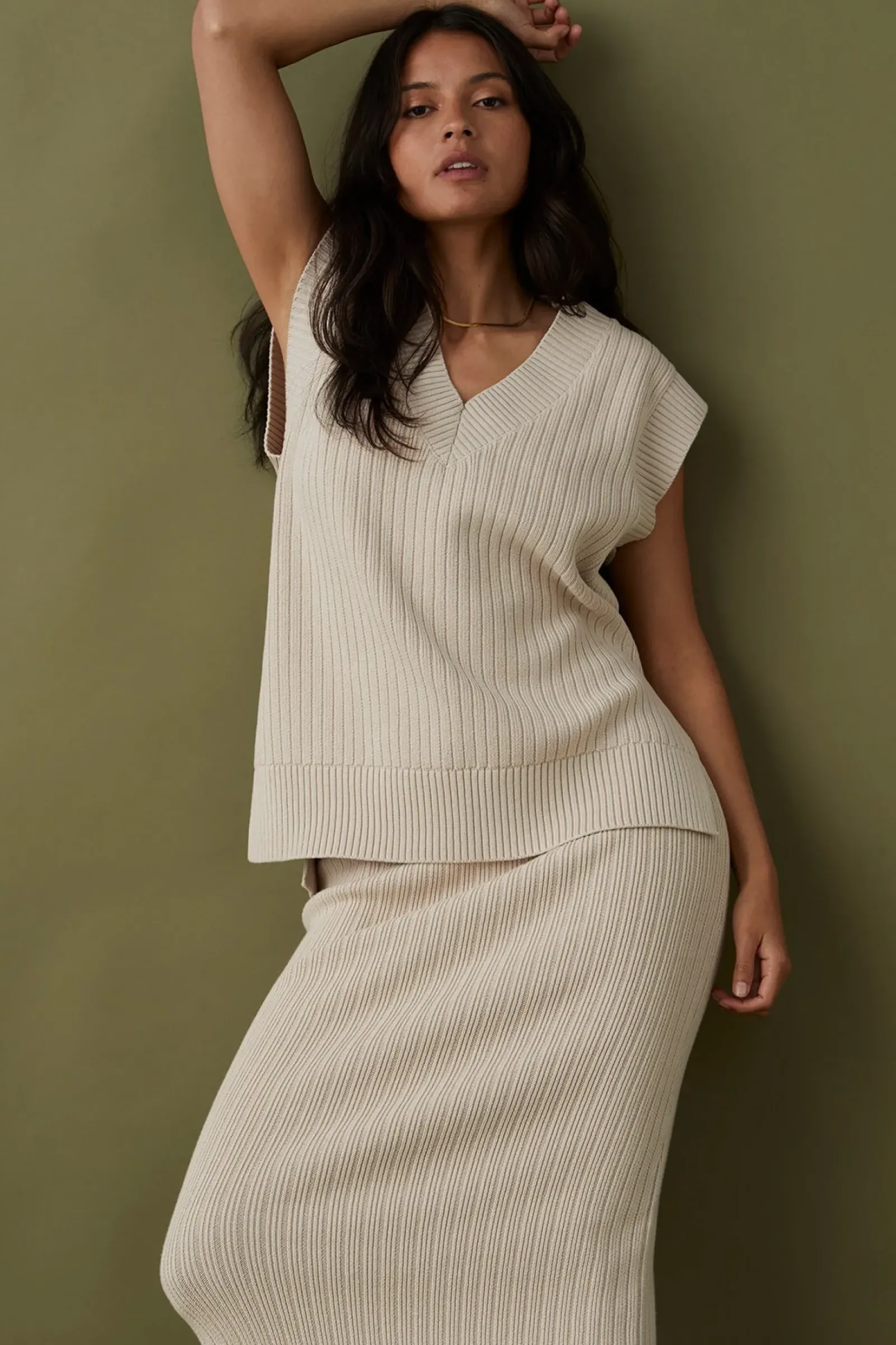 ARCAA Vera Knit Vest - Sand Outlet