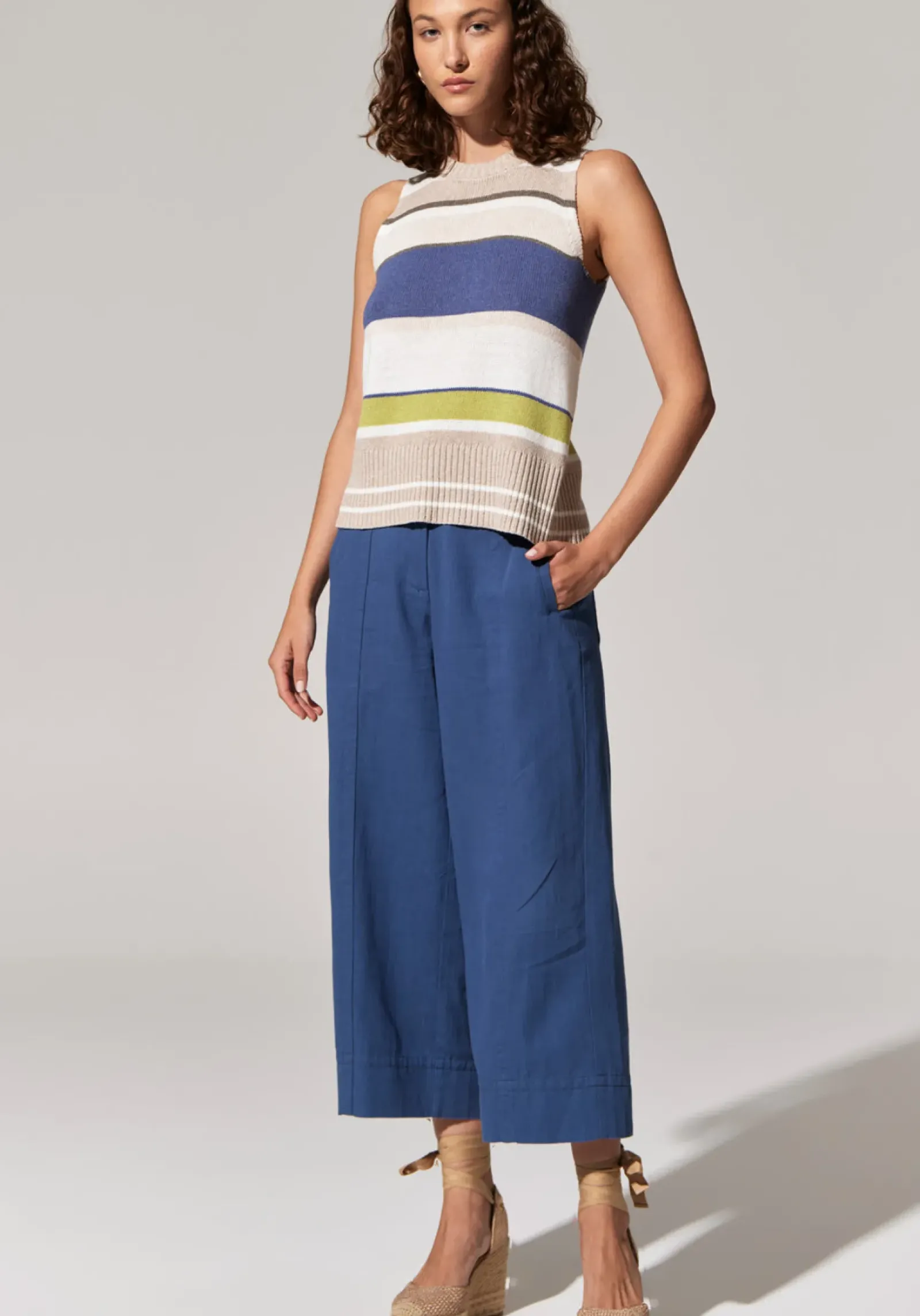 Pol Miley Crop Pant - Blue Sale