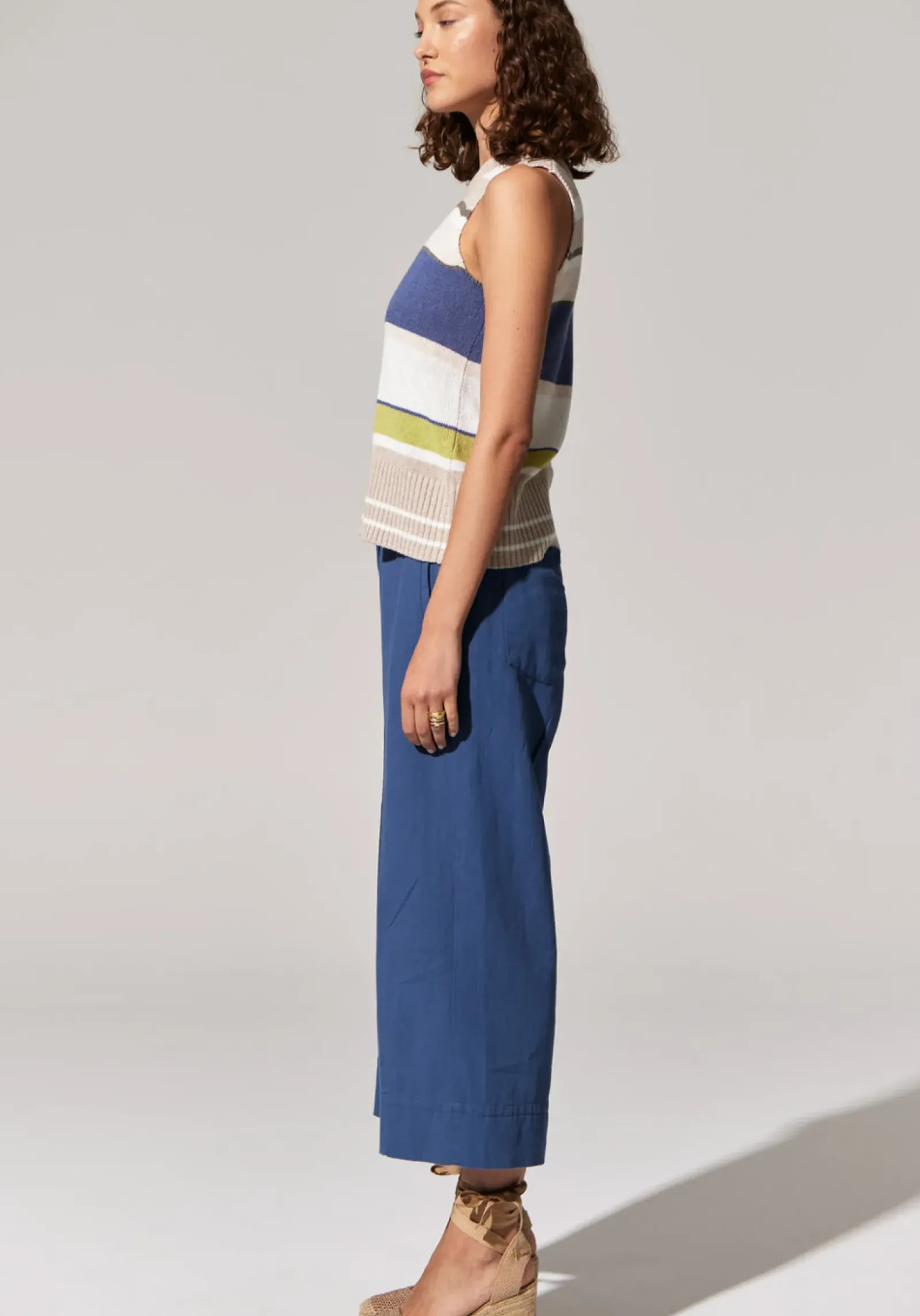 Pol Miley Crop Pant - Blue Sale
