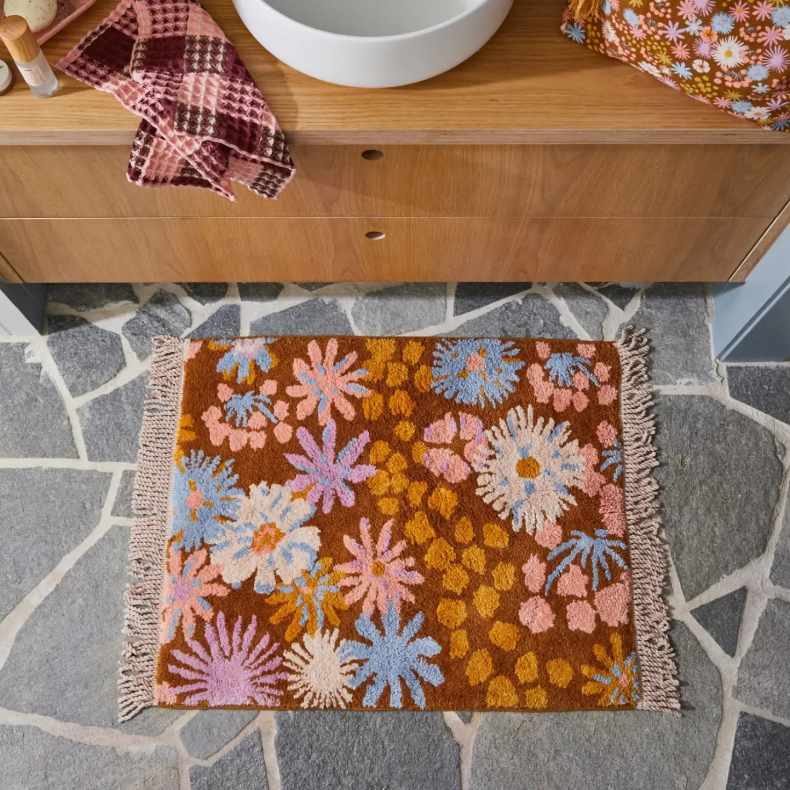 Sage & Clare Sage & Clare Hayfolk Bath Mat New