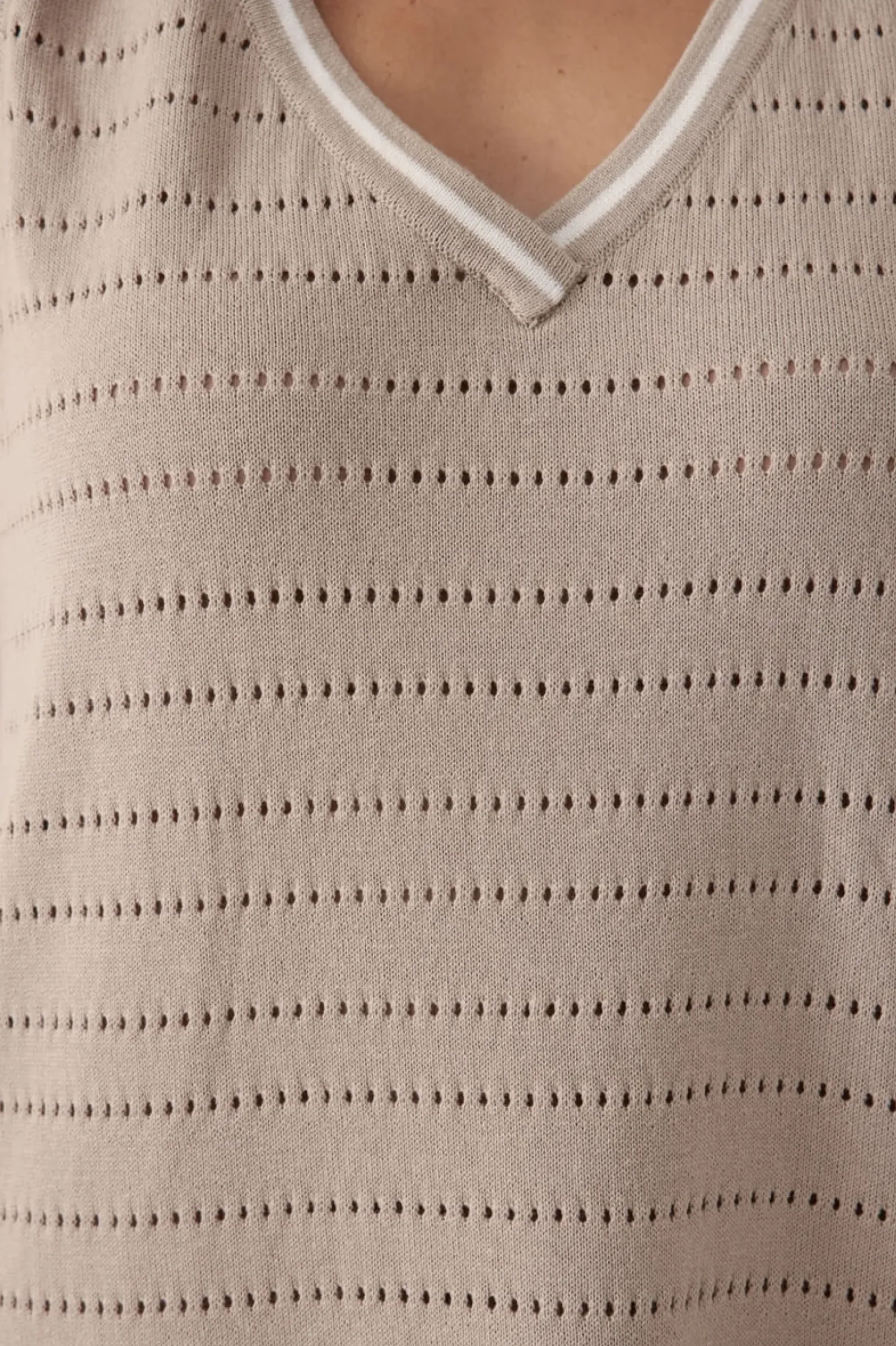 Ceres Life Pointelle Sleeveless Knit Dress - String Sale