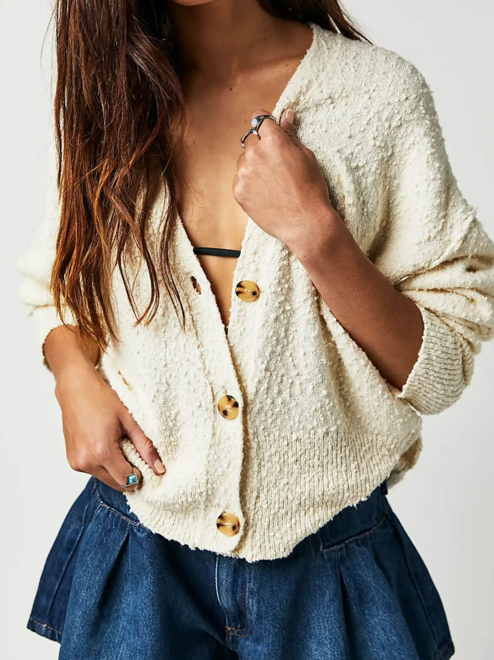 Free People Found My Friend Cardi- Cream Fashion